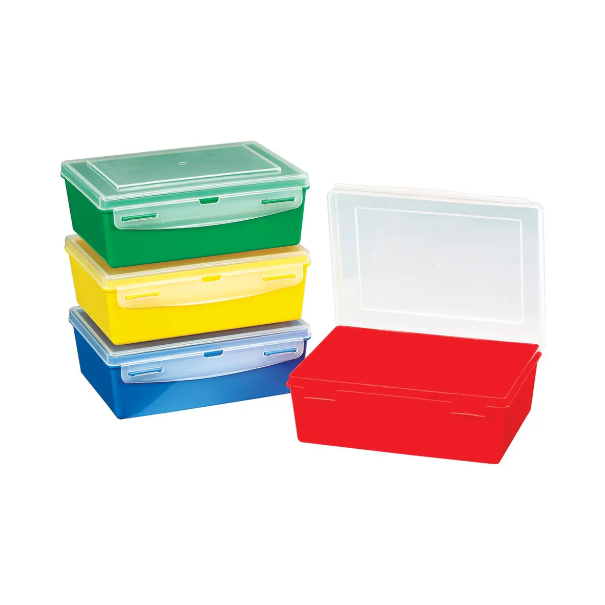 Contenitore Colorato con Coperchio Blu - Arredo Nido e Infanzia