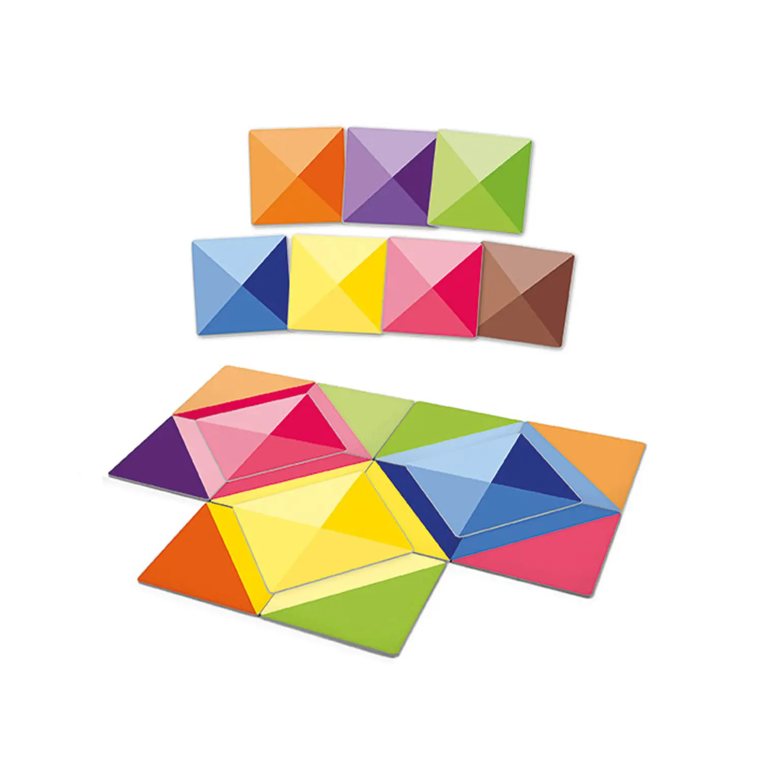 Domino Creativo dei Colori – Gioco Educativo Waldorf per Bambini - Memory e Domino