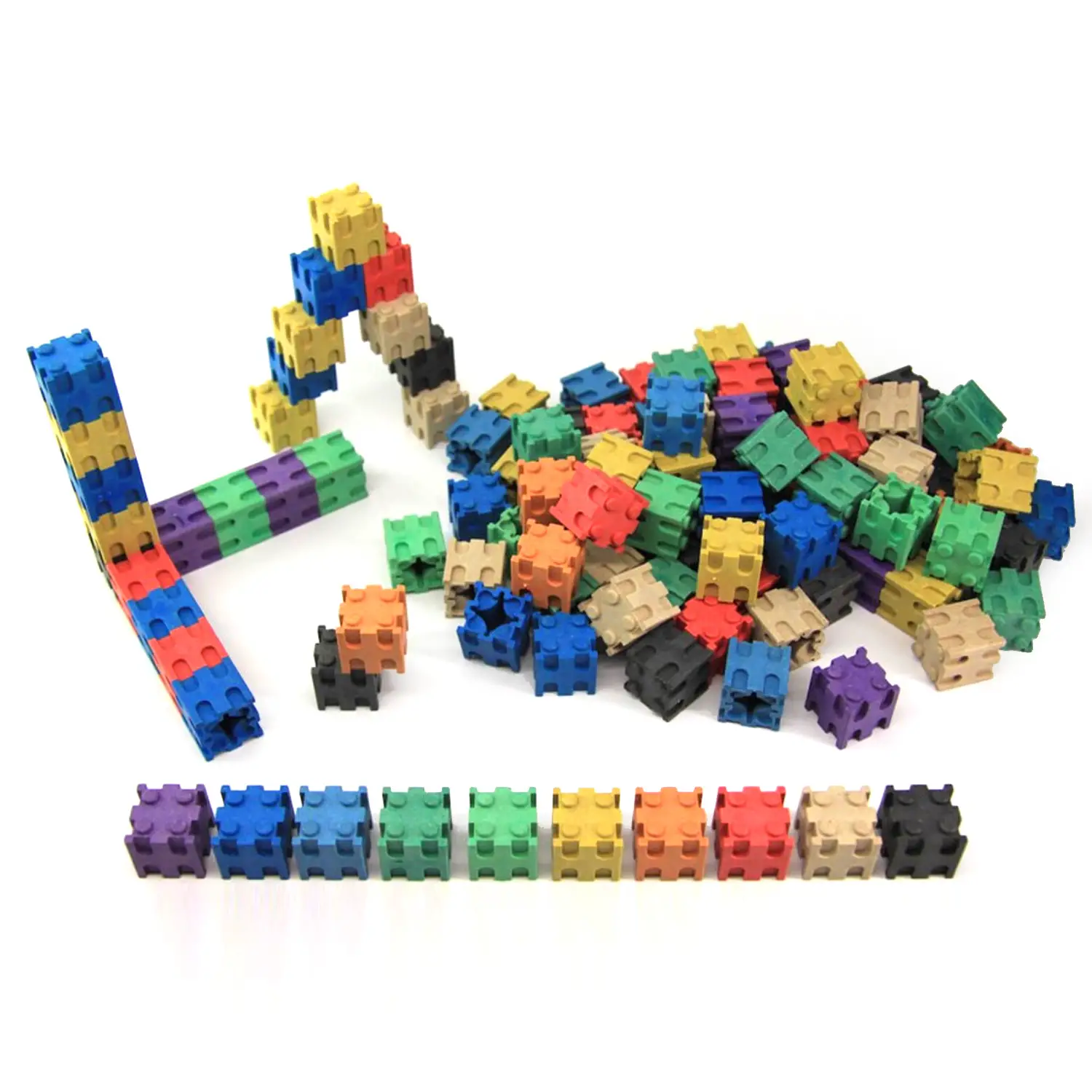 CostriCubo RE-Wood – Set di 100 Cubetti in Legno Riciclato - Costruzioni in legno