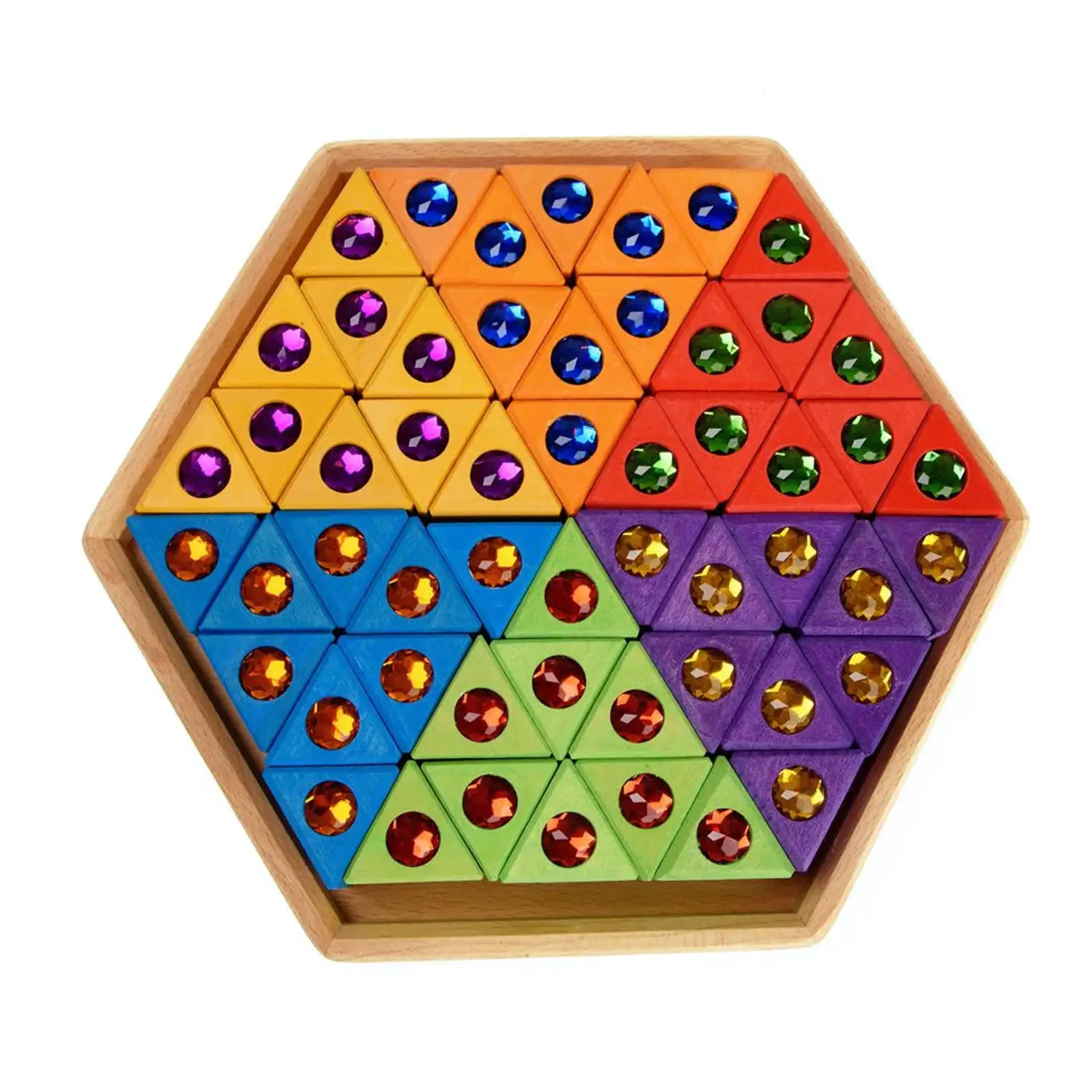 Prismi Scintillanti in Legno – 54 Pezzi - Costruzioni in legno