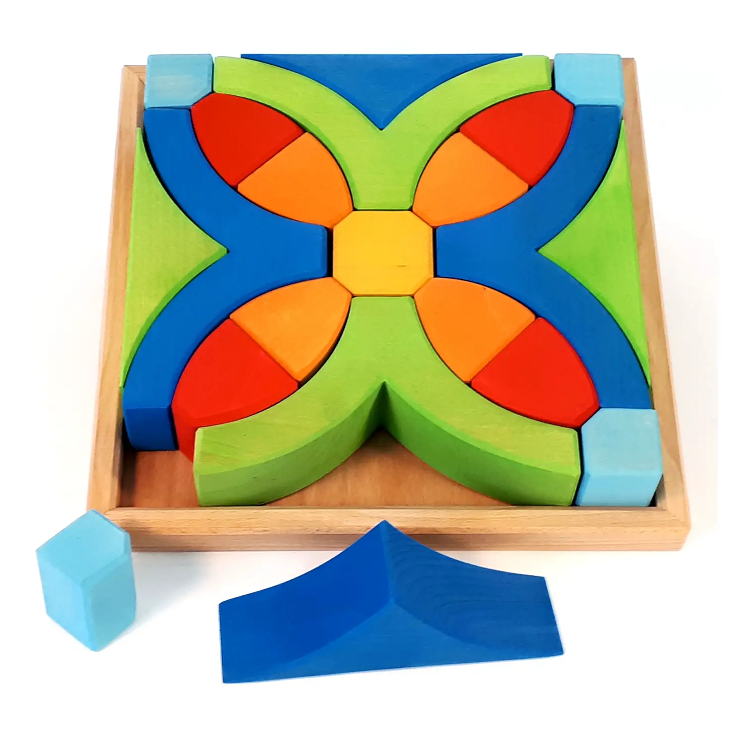 Costruzioni in Legno Puzzle Blocchi e Incastri – Forme e Colori - Costruzioni in legno