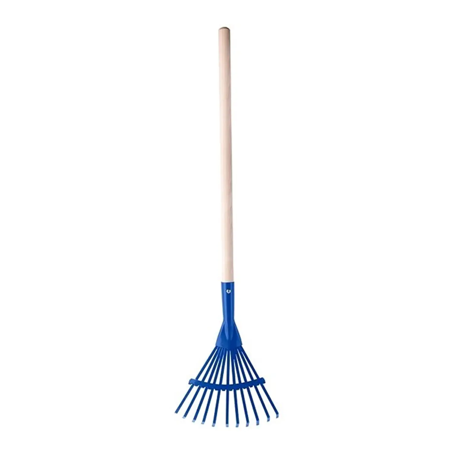 Maxi Rastrello A Ventaglio In Metallo Con Manico In Legno 83-88 Cm. - Giardinaggio