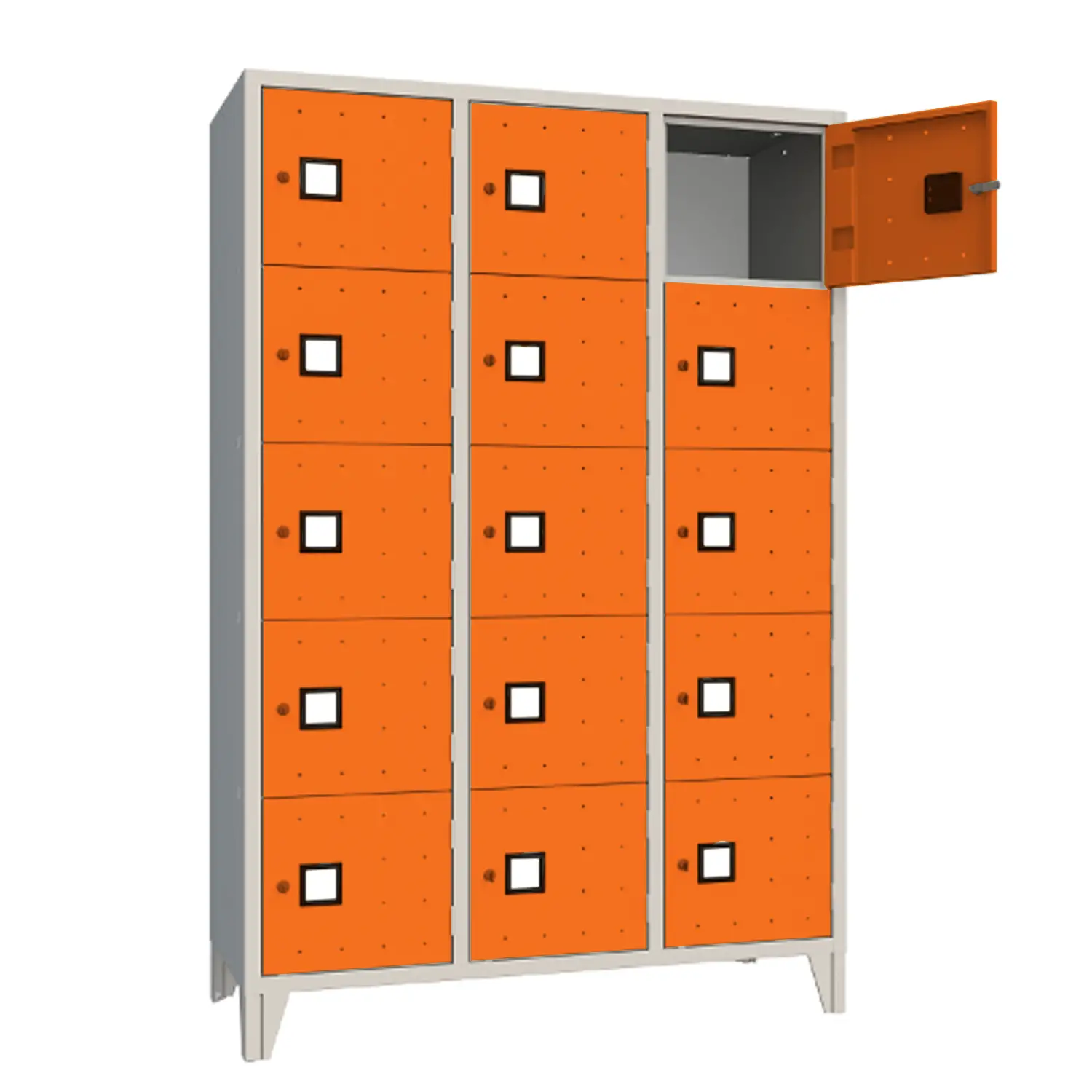 Armadio Casellario Quadro 15 Posti - Ante Arancio - Conforme CAM - Arredo archivio