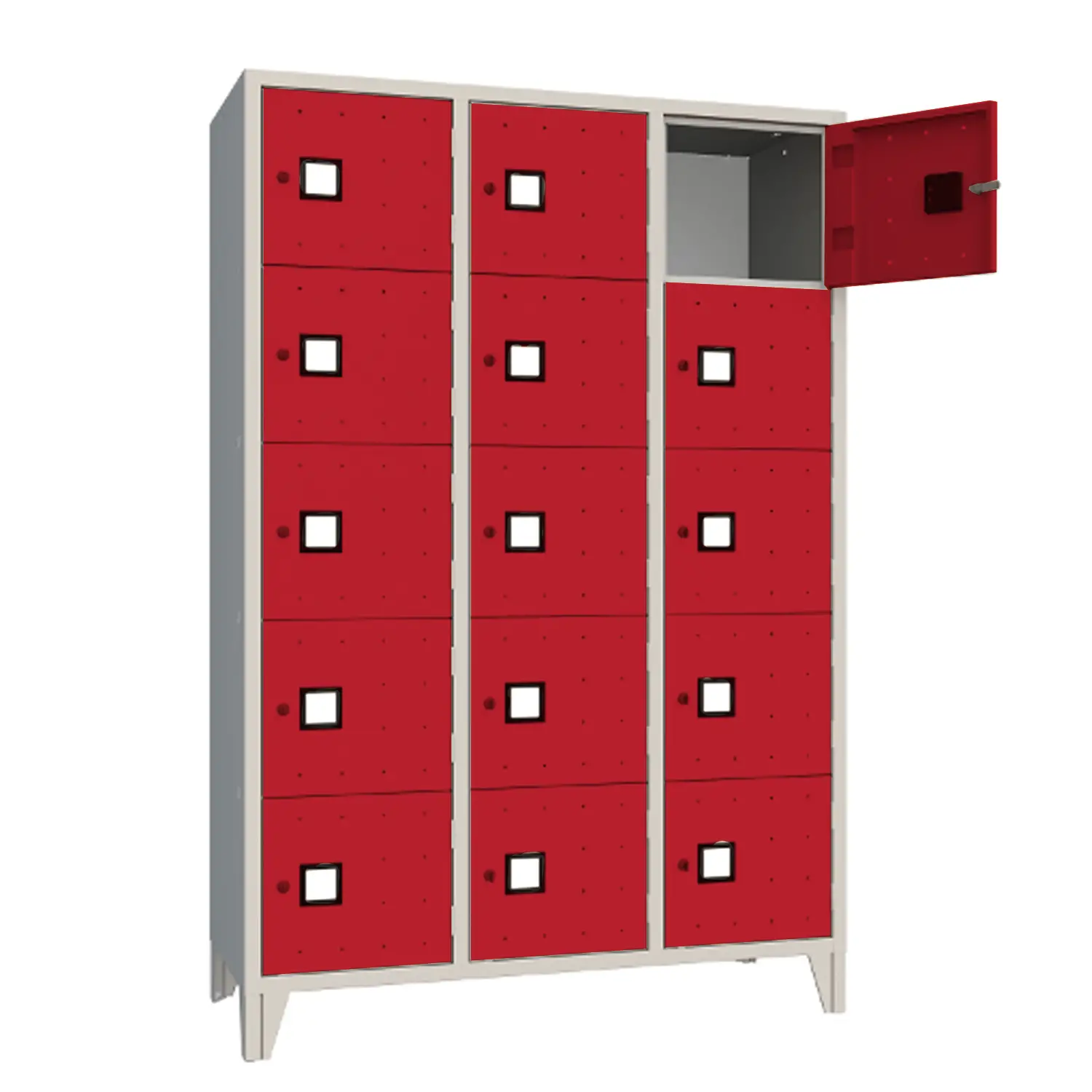Armadio Casellario Quadro 15 Posti - Ante Rosso - Conforme CAM - Arredo archivio