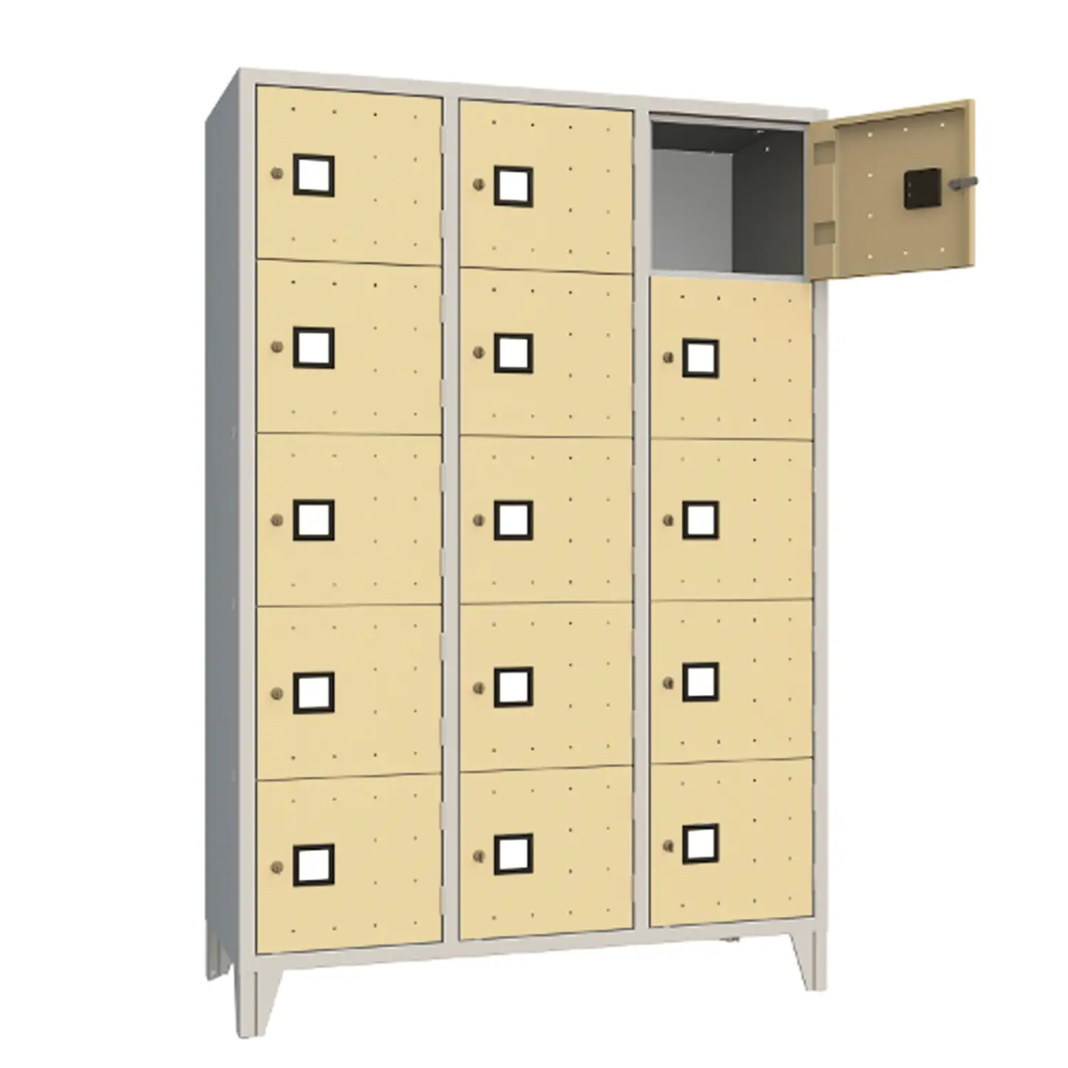 Armadio Casellario Quadro 15 Posti - Ante Sabbia - Conforme CAM - Arredo archivio