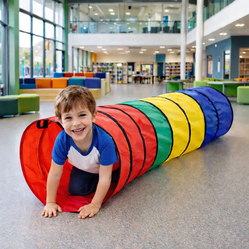 Tunnel per Bambini Richiudibile per Attività Motorie cm. 60x180 - Ritmica