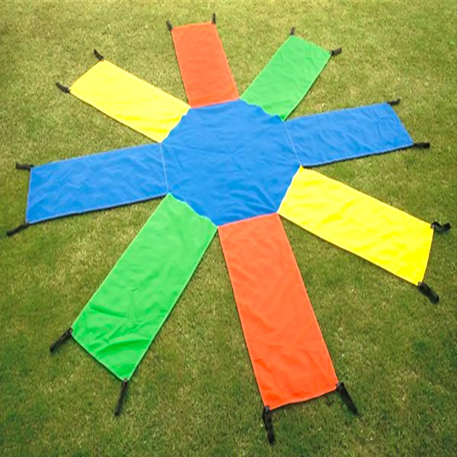 Paracadute Ludico ad 8 Posti Ottagonale con 16 Maniglie - Equilibrio e coordinamento