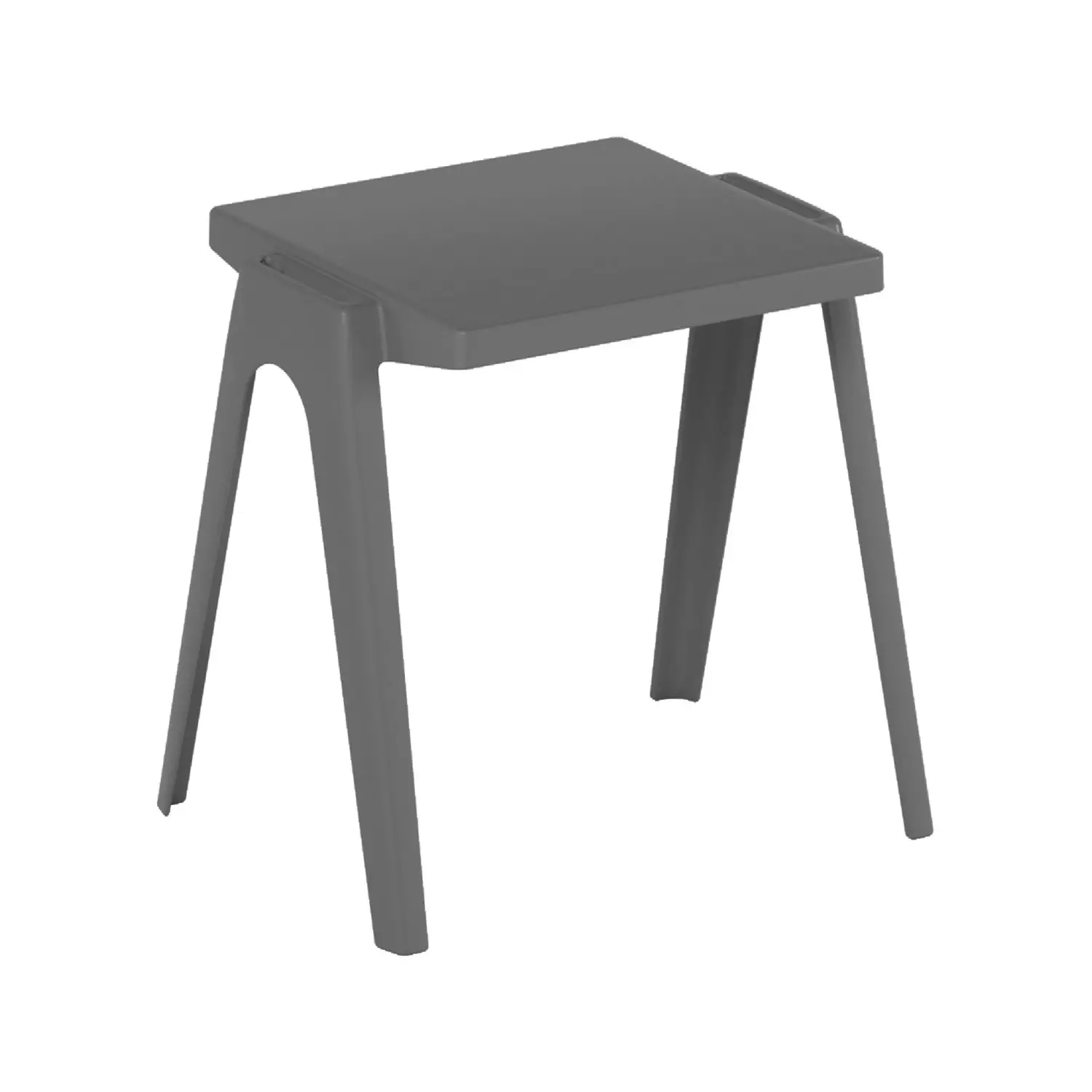 Banco Monoposto in Polipropilene per Esterni – Altezza 70 cm Grigio | Conforme CAM - Arredo serie Aula 3.0