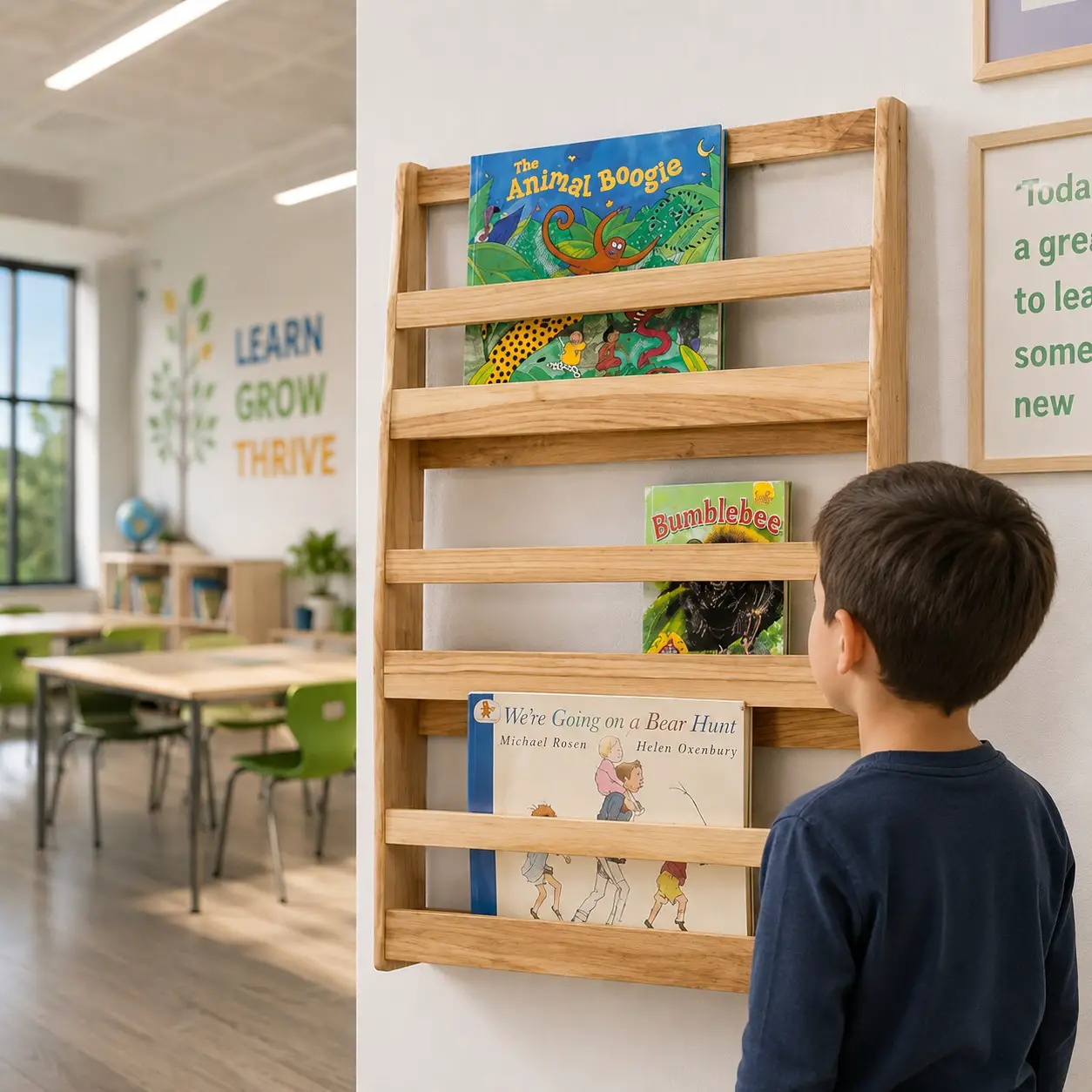 Libreria Montessoriana in Legno da Parete - Arredi primi passi