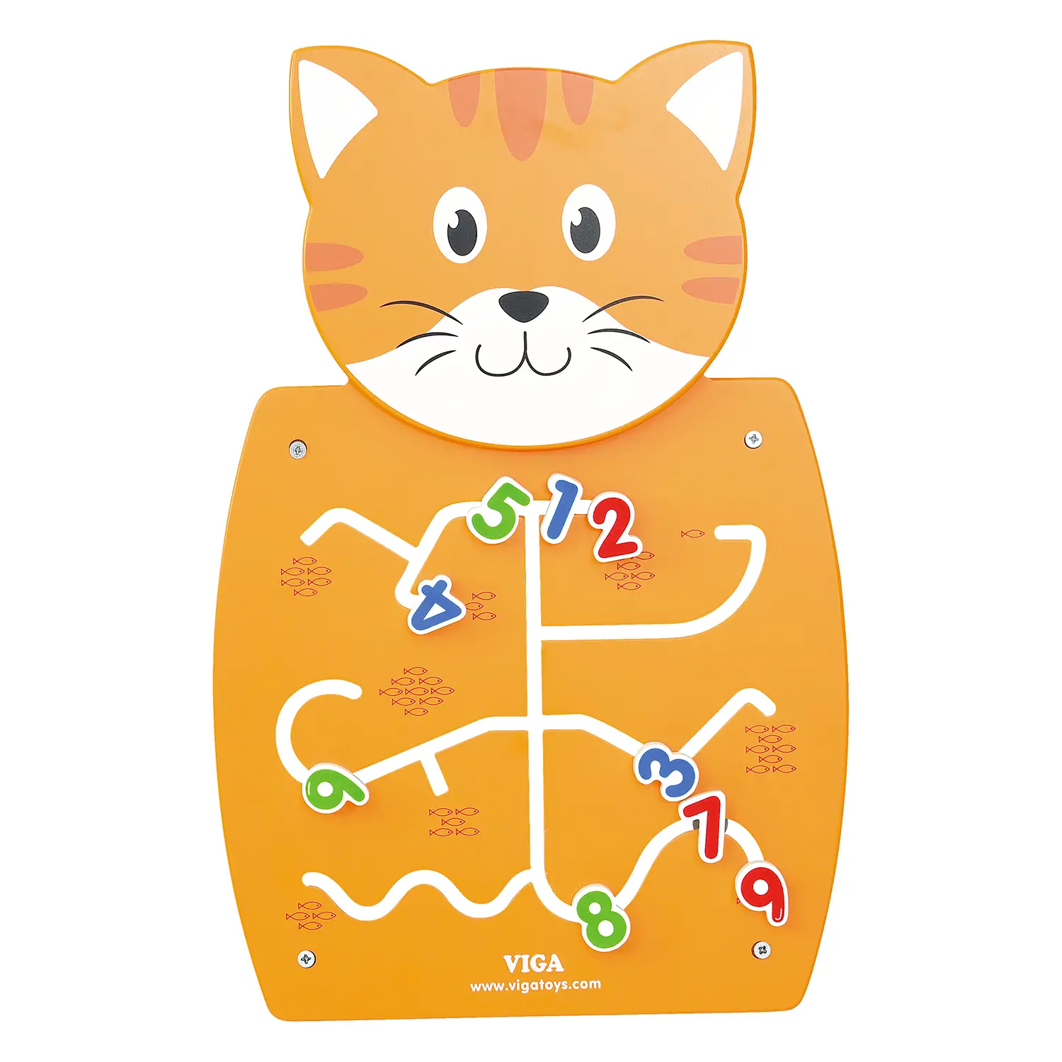 Pannello Attività Multisensoriale Gattino, Gioco Educativo per lo Sviluppo Motorio e Gognitivo - Motricità fine