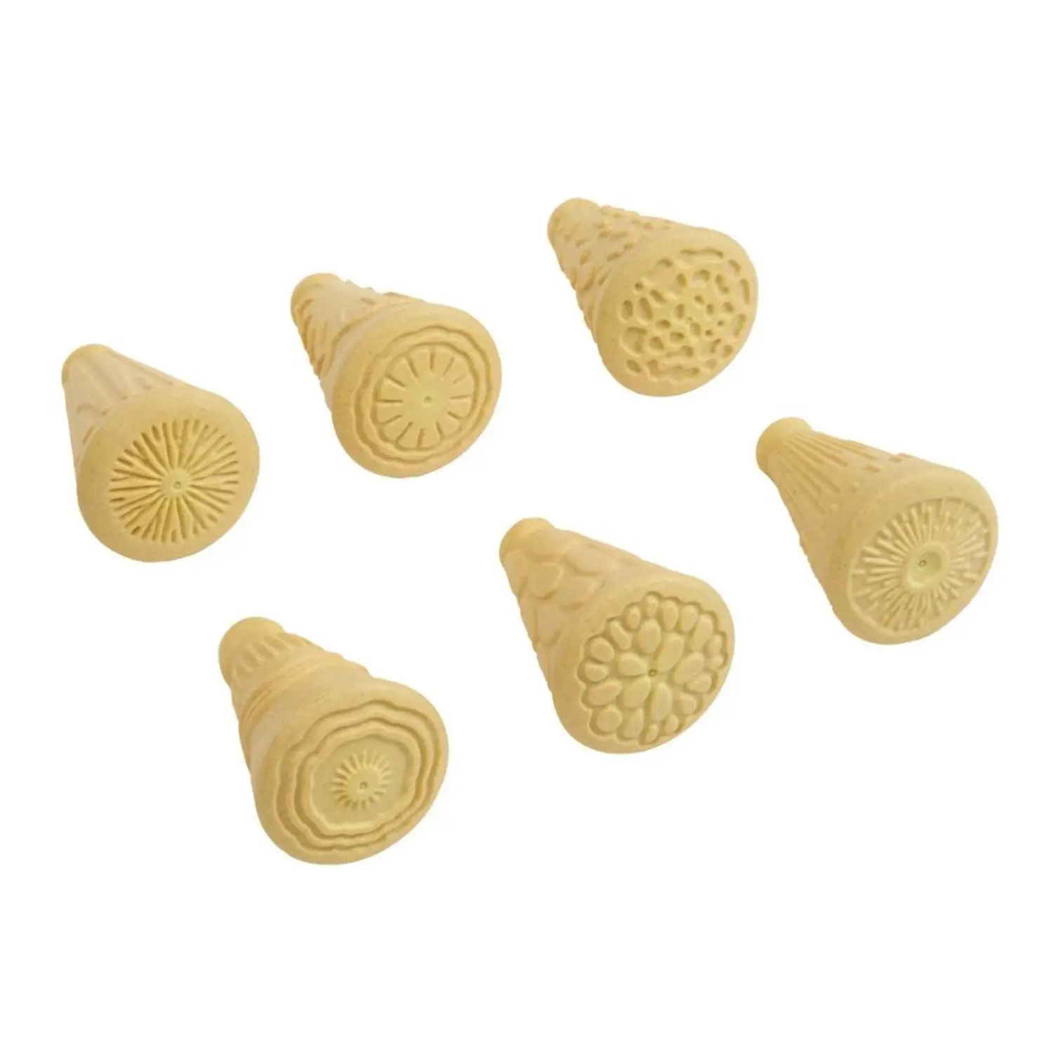 Rulli Conici EcoFriendly con Motivi Natura – Set 6 Pezzi per Modellare - Paste per modellare