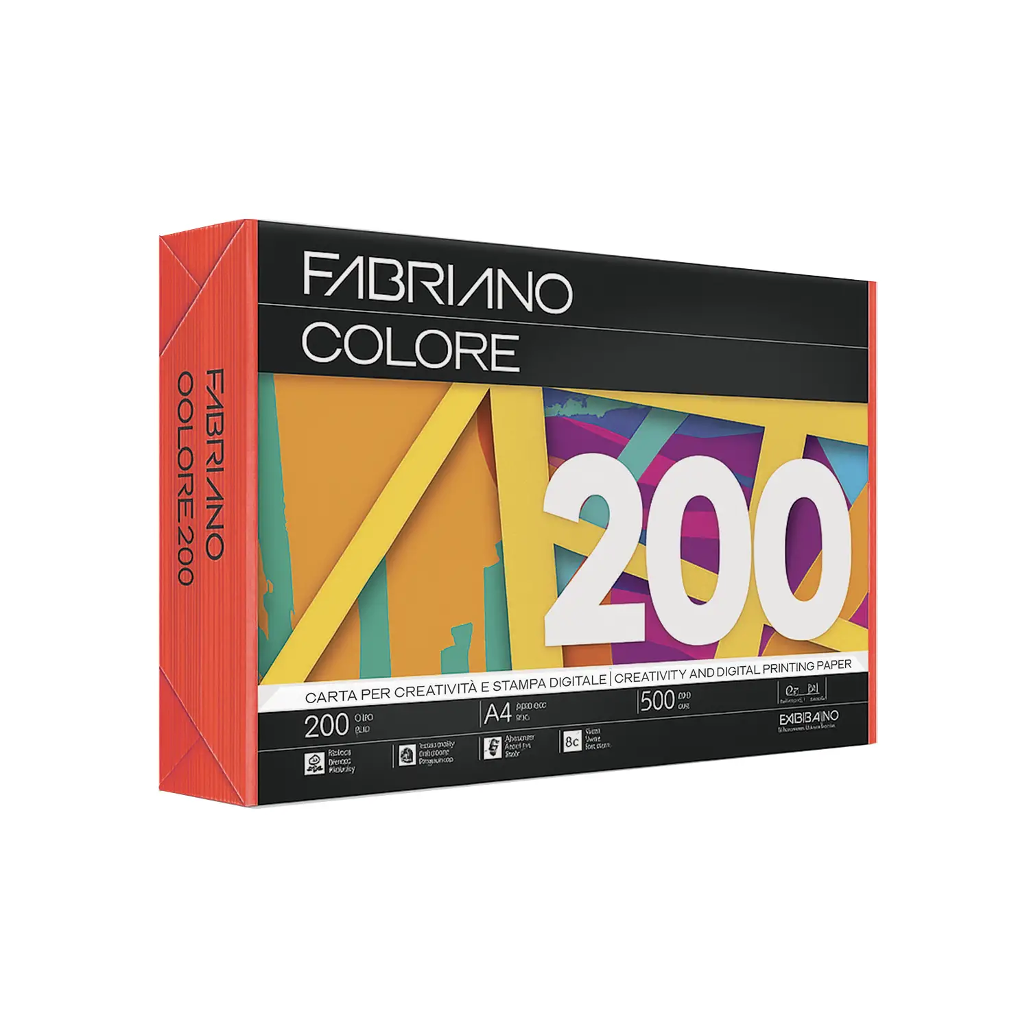 Carta Per Fotocopie Fabriano Colore 200 Gr/mq A4 Rosso Risma 100 Fogli - Carta e cartoncino