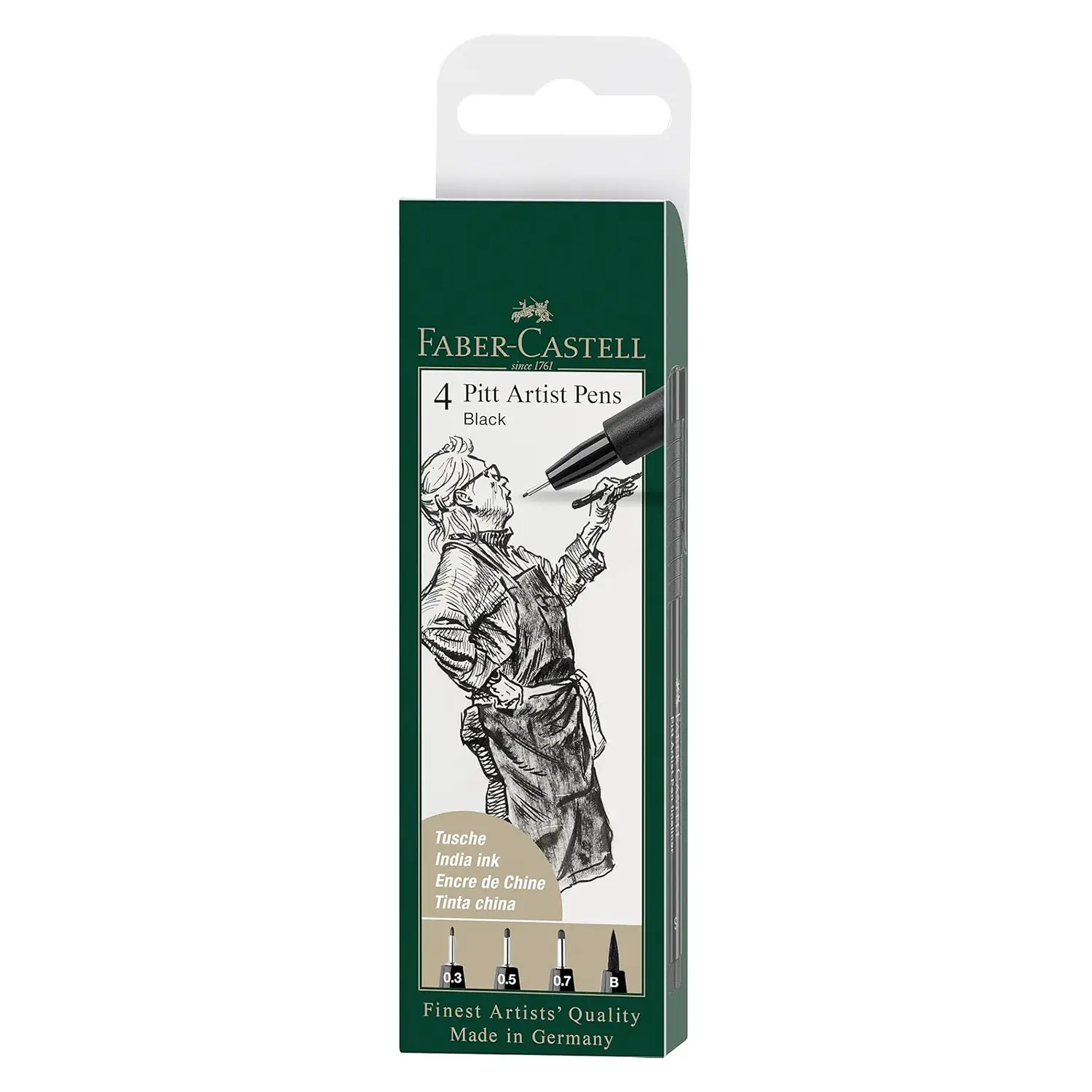 Set per Calligrafia 4 Penne Nere Pitt Artist Faber Castell - Pennarelli