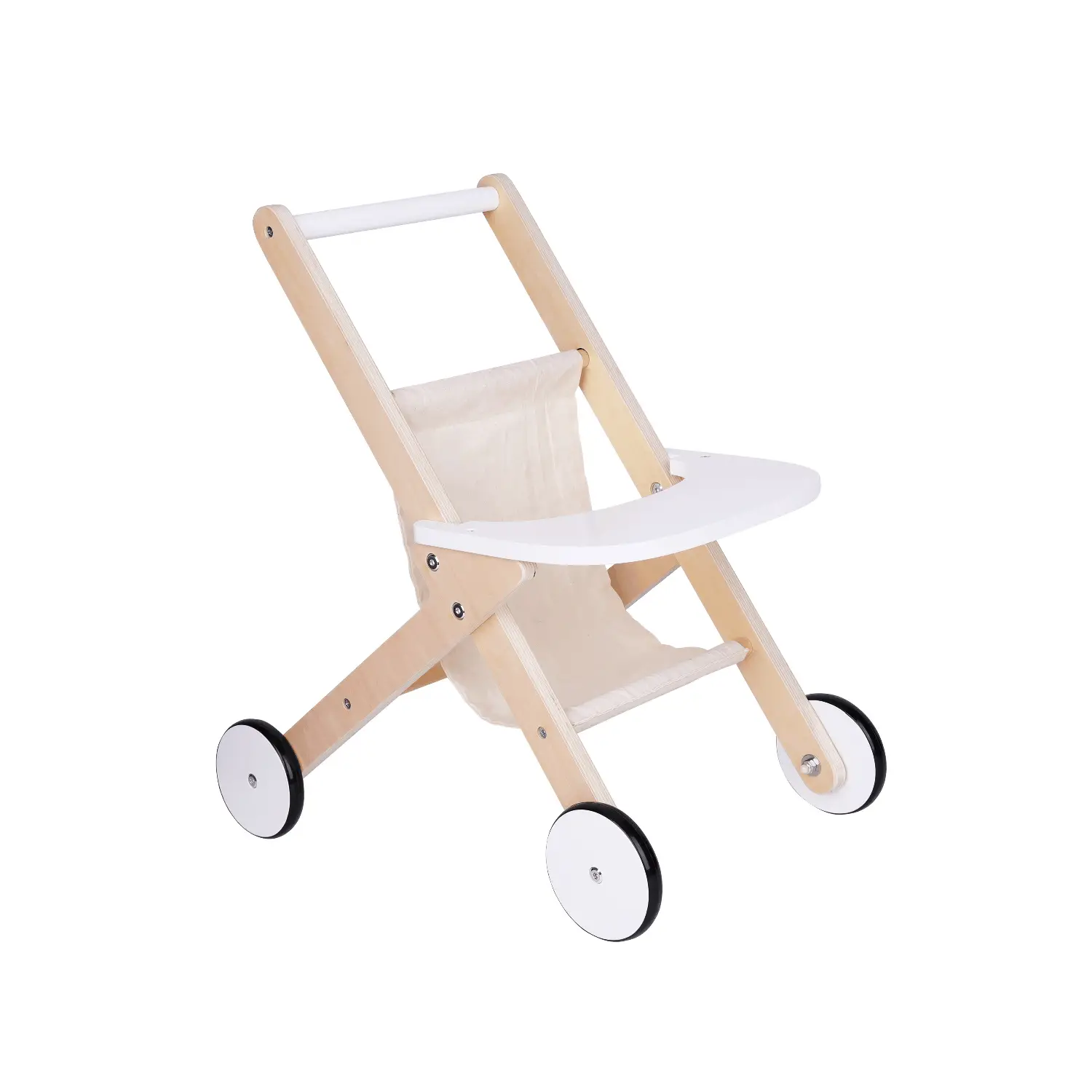 Passeggino Per Bambole In Legno - Primi giochi