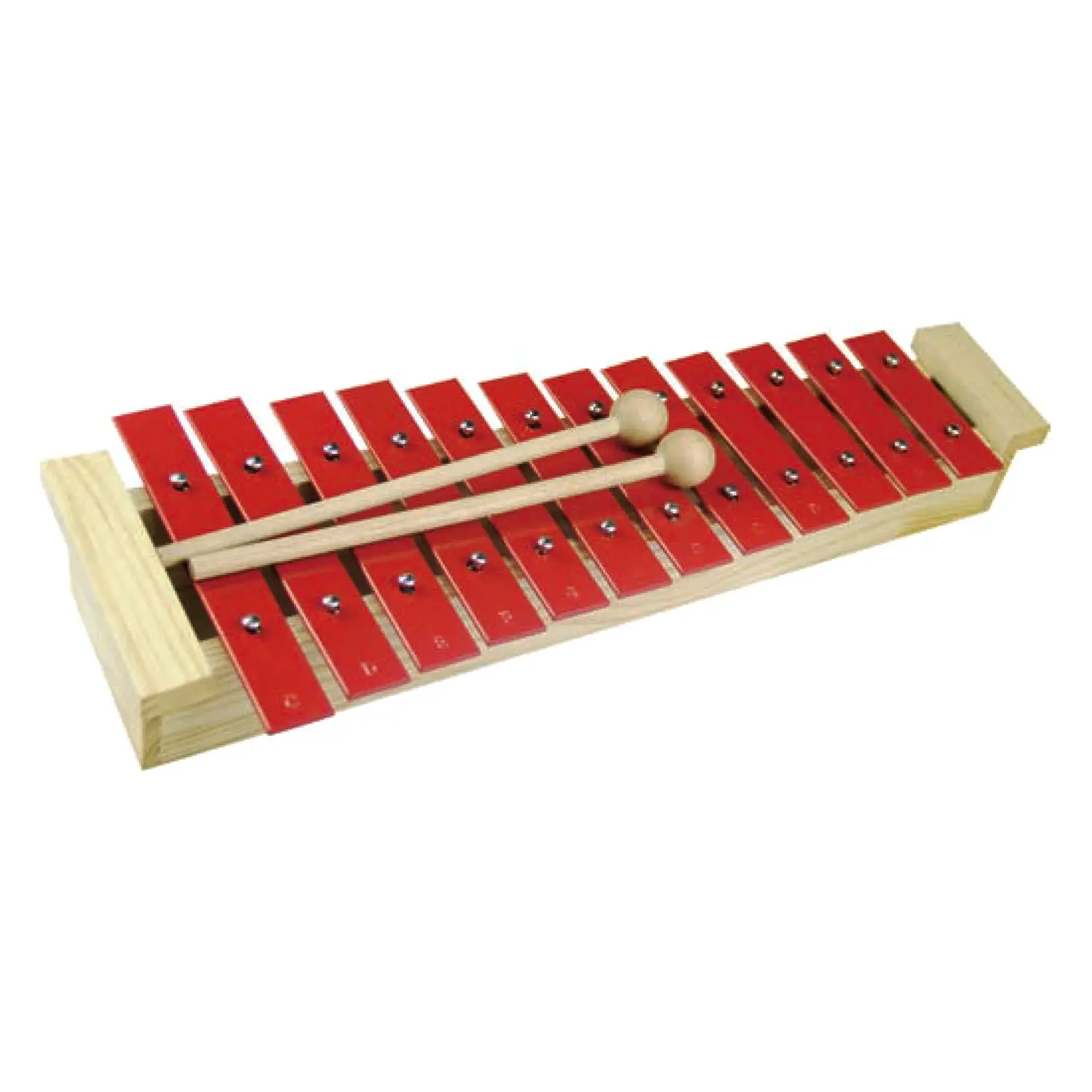 Metallofono in Legno 12 Piastre in Acciaio con 2 Battenti - Educazione musicale