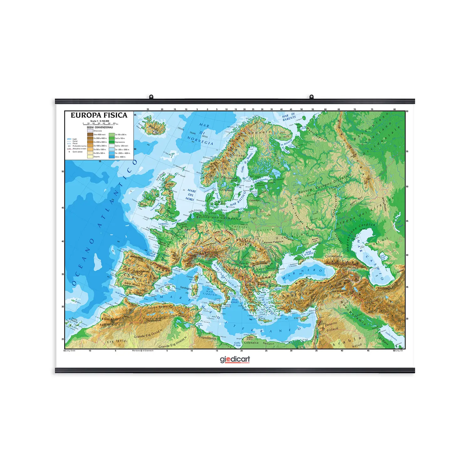 Carta Geografica Europa - Geografia e scienze naturali