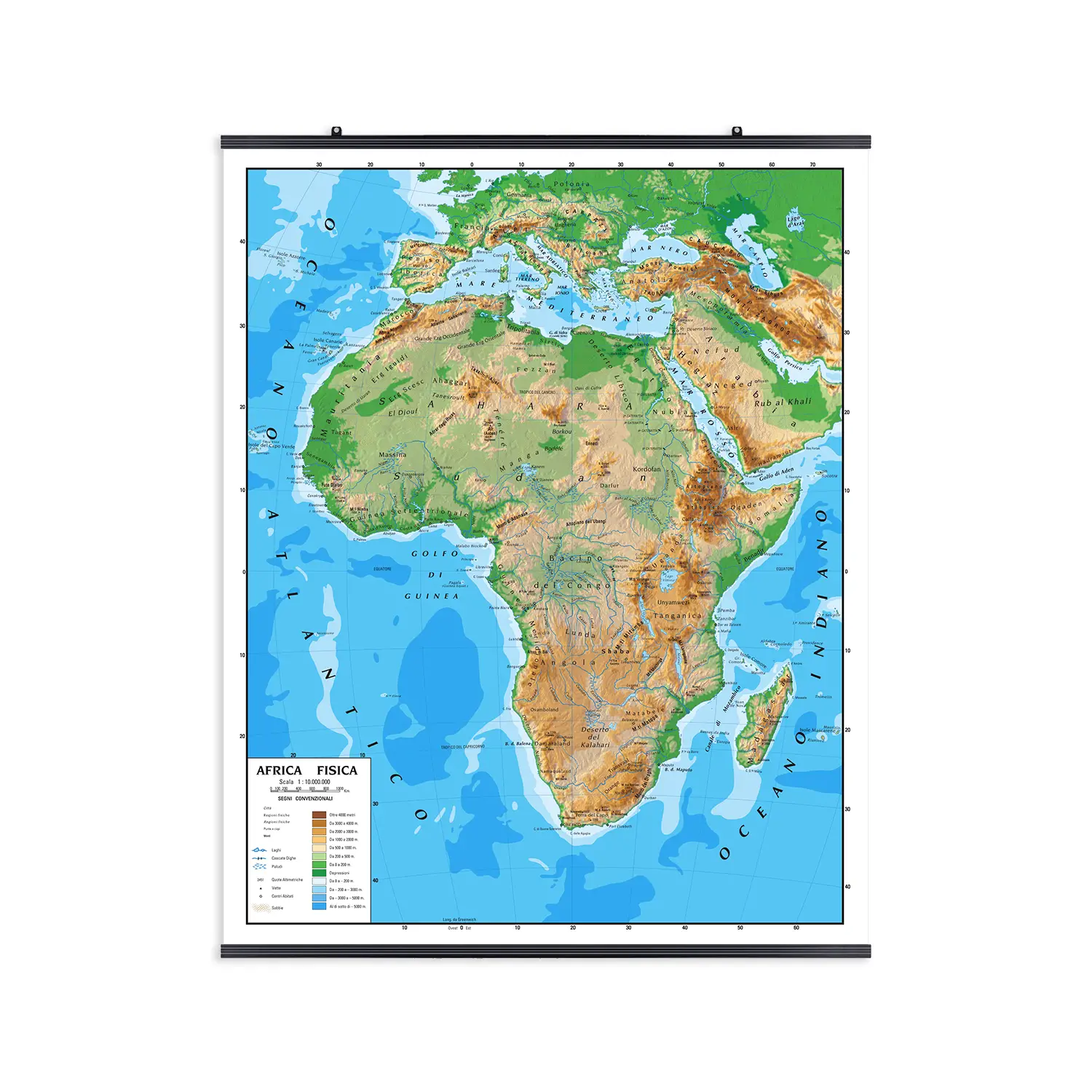 Carta Geografica Africa - Geografia e scienze naturali
