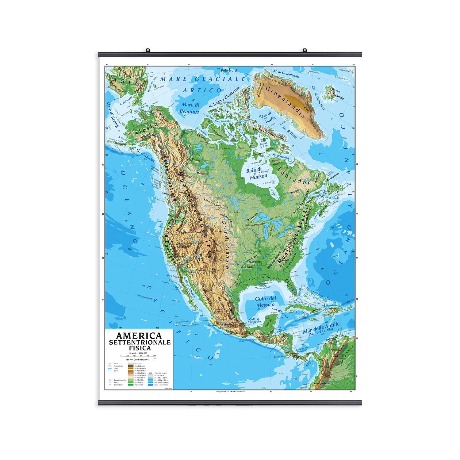 Carta Geografica America Settentrionale - Geografia e scienze naturali