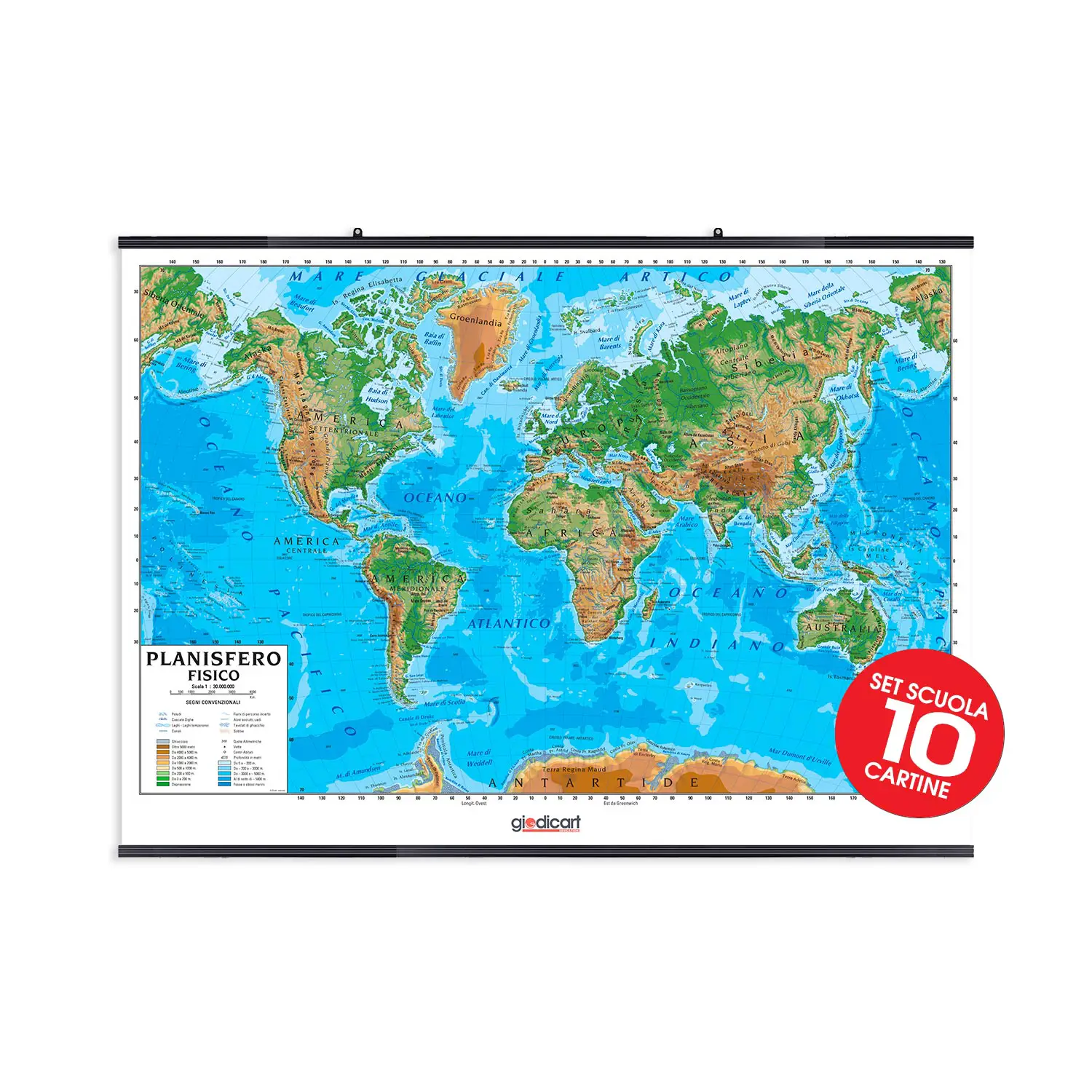 Carta Geografica Planisfero - 10 Pezzi - Geografia e scienze naturali