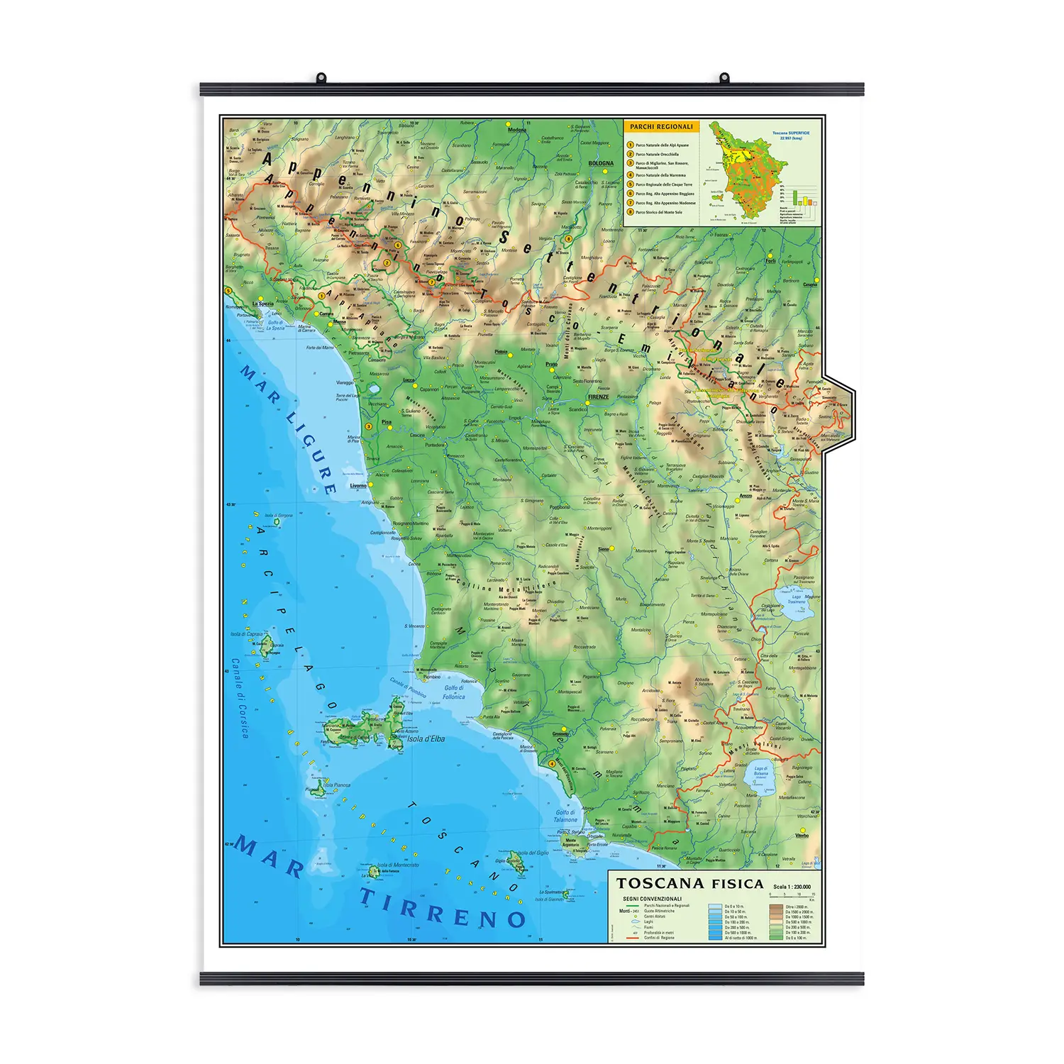 Carta Geografica Toscana - Geografia e scienze naturali
