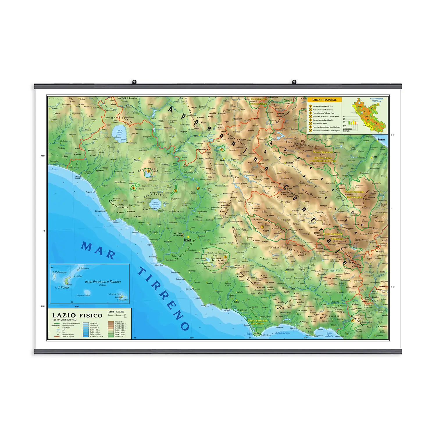 Carta Geografica Lazio - Geografia e scienze naturali