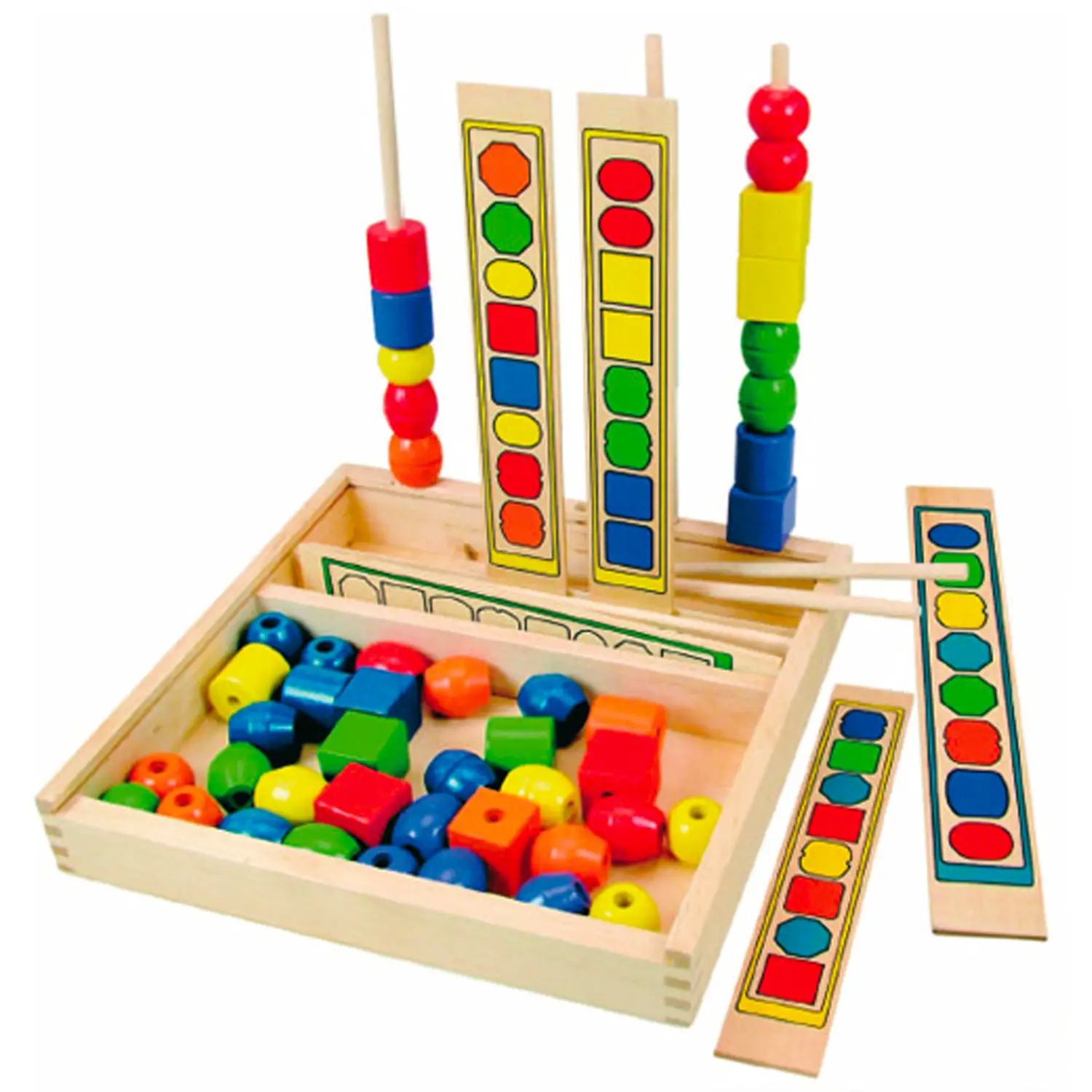 Infila perline Classificazione Logica, Gioco Educativo Motricità Fine, Colori e Forme per Bambini - Classificazione e matematica