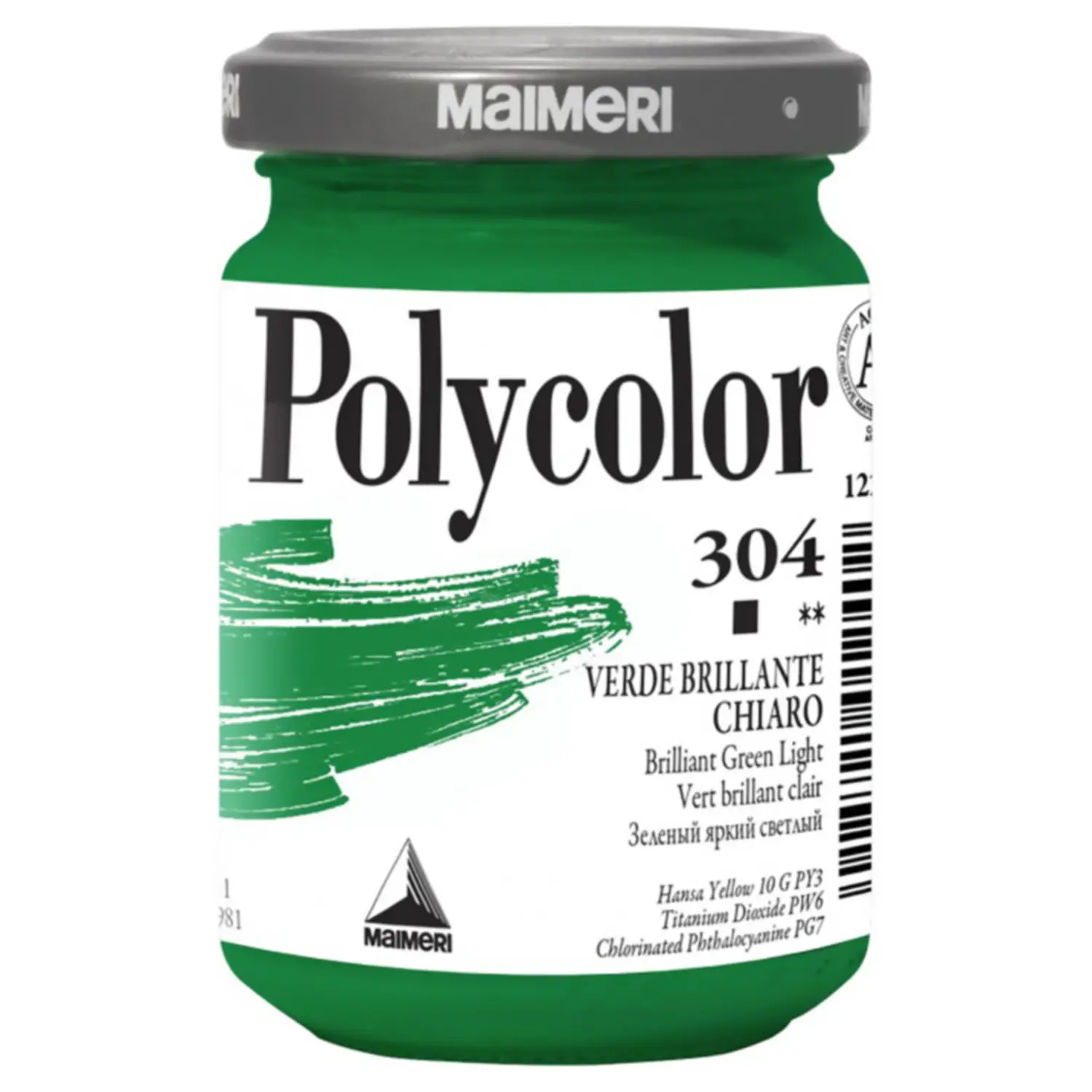 Colore Acrilico Polycolor Maimeri - 140 ml - Verde Brillante Chiaro 304 - Tempere