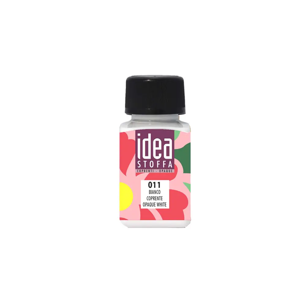 Colori per Stoffa Maimeri Idea Bianco Coprente – Flacone 60 ml - Colori per tessuto