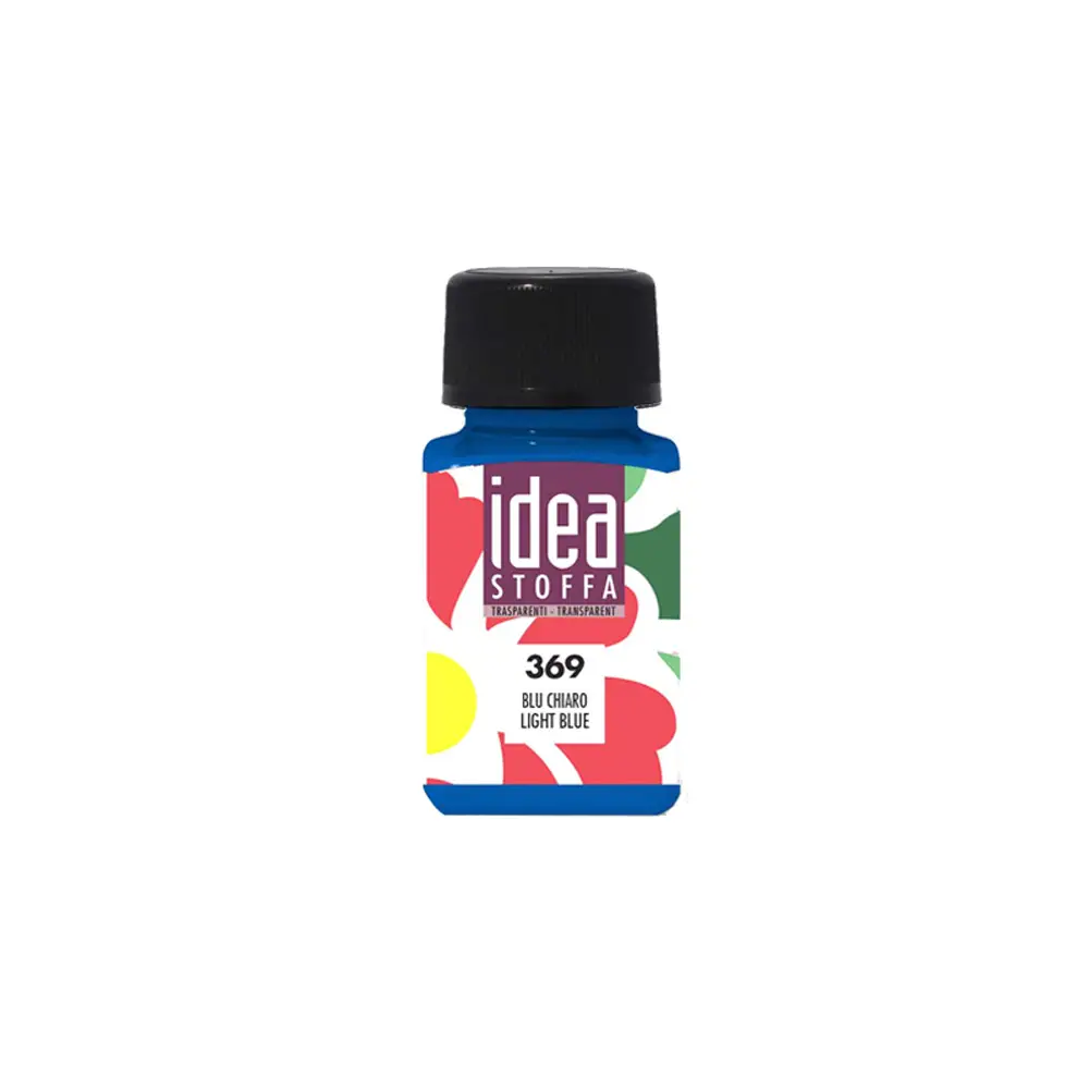 Colori per Stoffa Maimeri Idea Blu Trasparente – Flacone 60 ml - Colori per tessuto