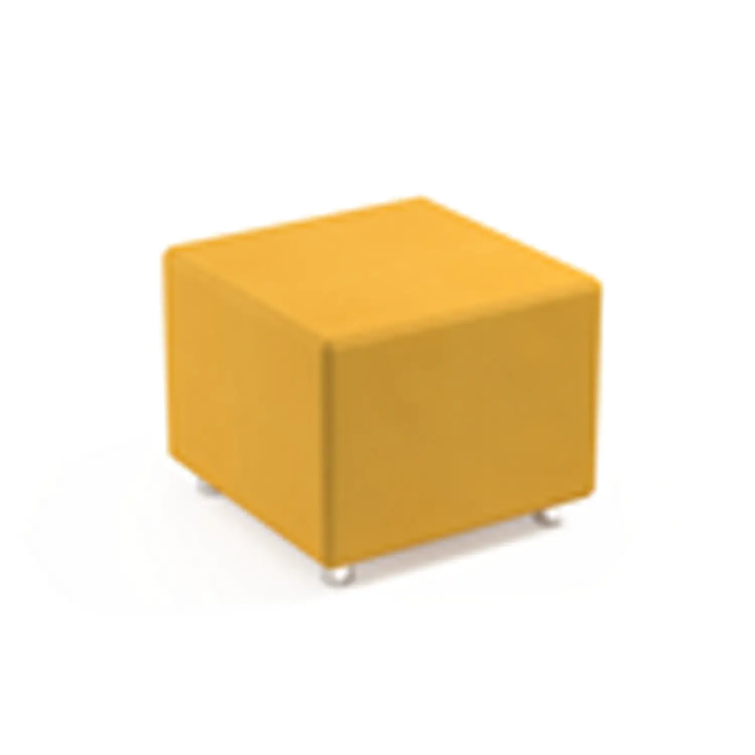 Pouff Quadrato Giallo H 45 cm – Seduta Imbottita Modulare per Scuole - Arredo scuola dell'obbligo