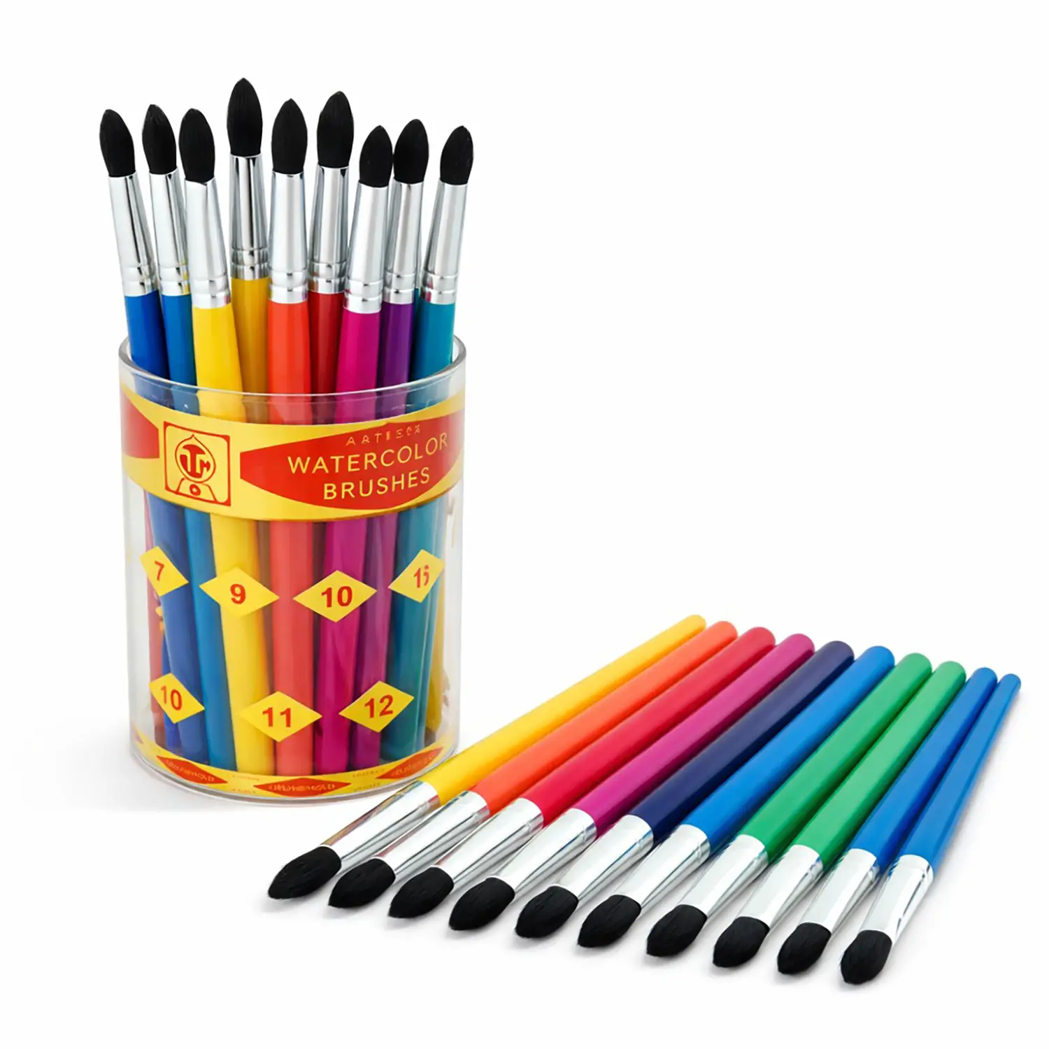 Pennelli Scolastici Giodicolor Assortiti N.7-12 – Set da 72 Pennelli - Pennelli e accessori