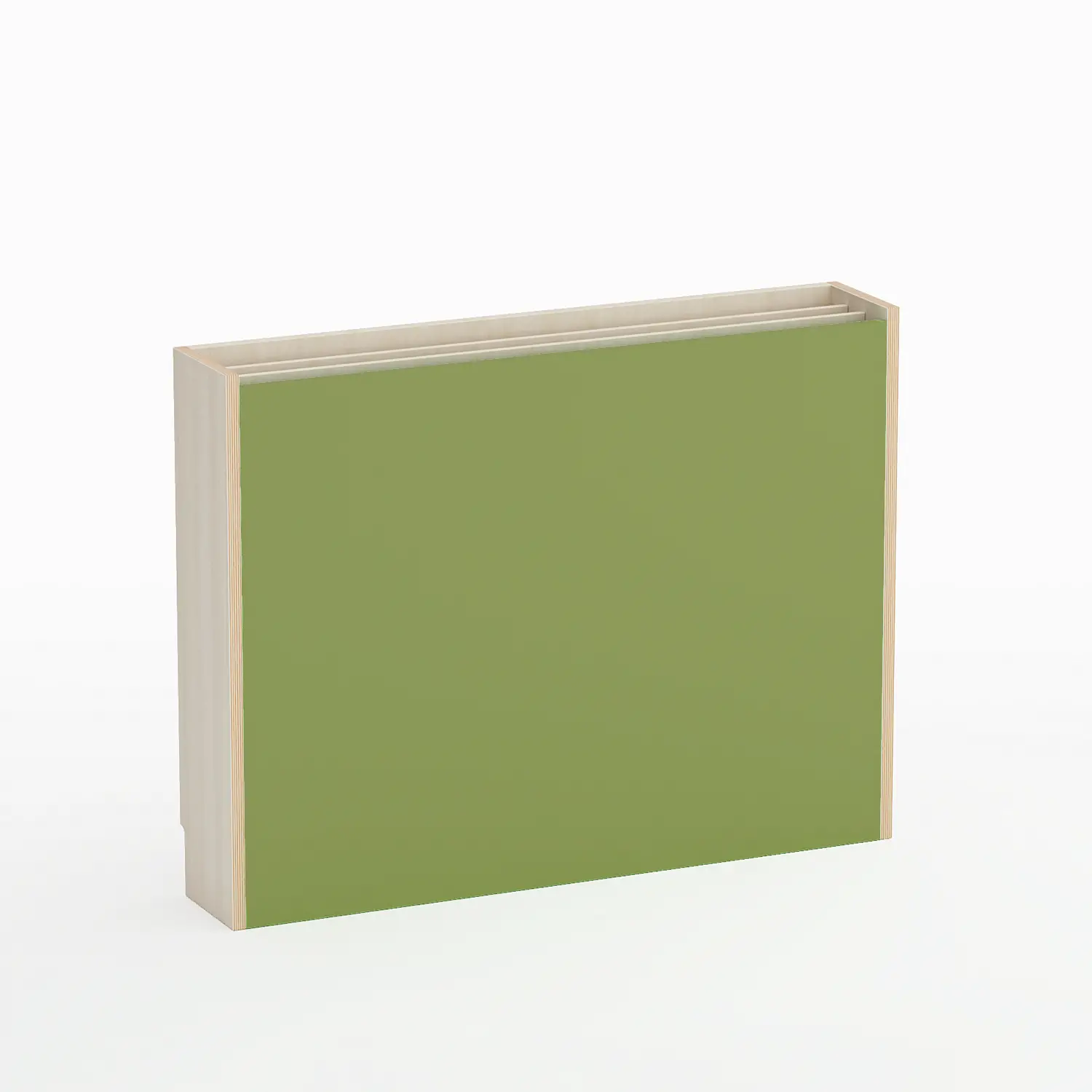 Mobile Portacartoncini Kubò Betulla - Verde Kiwi - Conforme CAM - Arredo Nido e Infanzia