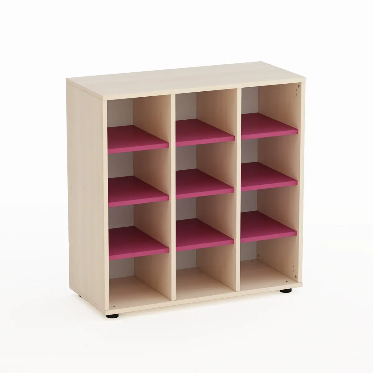 Mobile Kubò Betulla 12 Caselle H 90 Cm. Fucsia - Conforme CAM - Arredo Nido e Infanzia