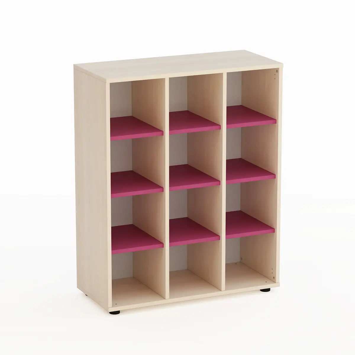 Mobile Kubò Betulla 12 Caselle H 110 Cm. Fucsia - Conforme CAM - Arredo Nido e Infanzia