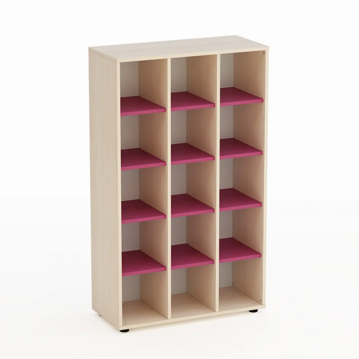 Mobile Kubò Betulla 15 Caselle H 150 Cm. Fucsia - Conforme CAM - Arredo Nido e Infanzia