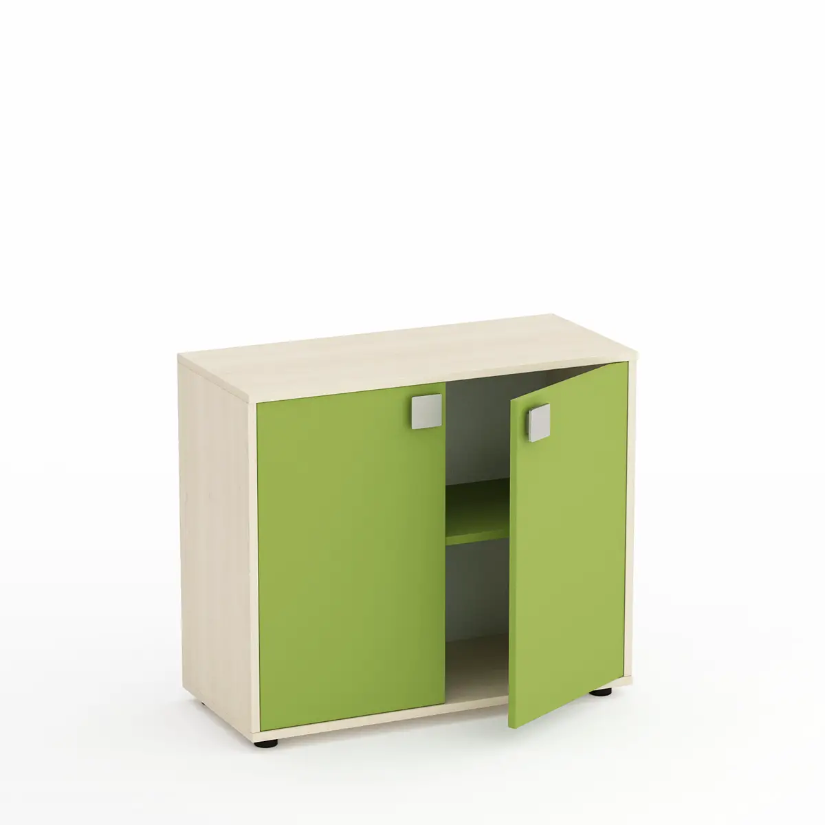 Mobile Kubò Betulla 2 Ante H 75 Cm - Ante Verde Kiwi | Conforme CAM - Arredo Nido e Infanzia