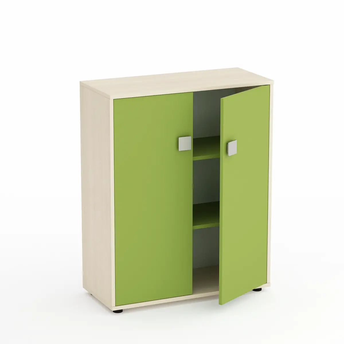 Mobile Kubò Betulla 2 Ante H 110 Cm - Ante Verde Kiwi | Conforme CAM - Arredo Nido e Infanzia