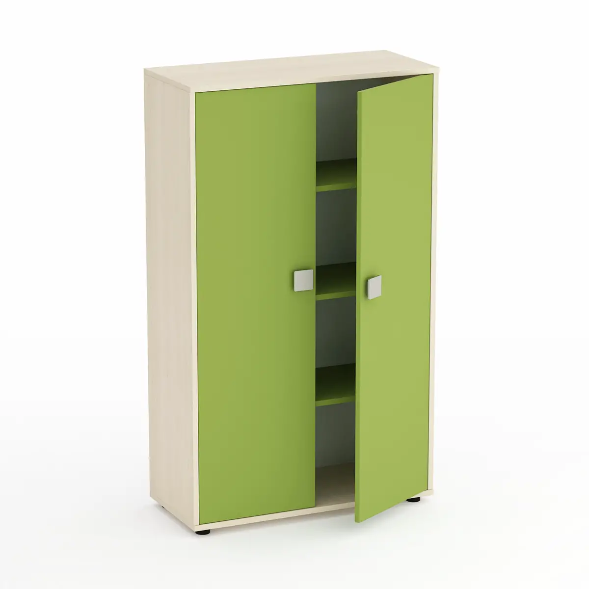 Mobile Kubò Betulla 2 Ante H 150 Cm - Ante Verde Kiwi | Conforme CAM - Arredo Nido e Infanzia