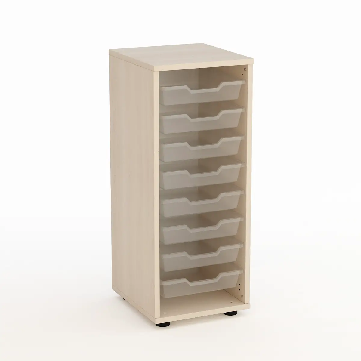 Mobile Scuola Kubò Betulla con 8 Tiretti Bassi Altezza 90 cm. - Conforme CAM - Arredo Nido e Infanzia