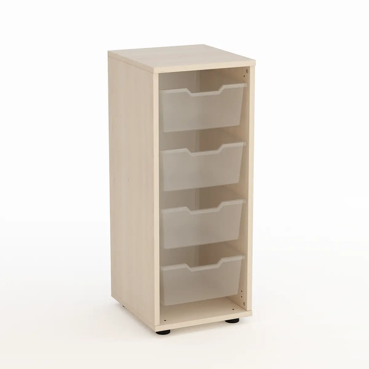 Mobile Scuola Kubò Betulla con 4 Tiretti Alti Altezza 90 cm. - Conforme CAM - Arredo Nido e Infanzia