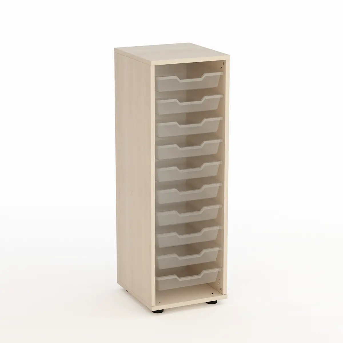 Mobile Scuola Kubò Betulla con 10 Tiretti Bassi Altezza 110 cm. - Conforme CAM - Arredo Nido e Infanzia