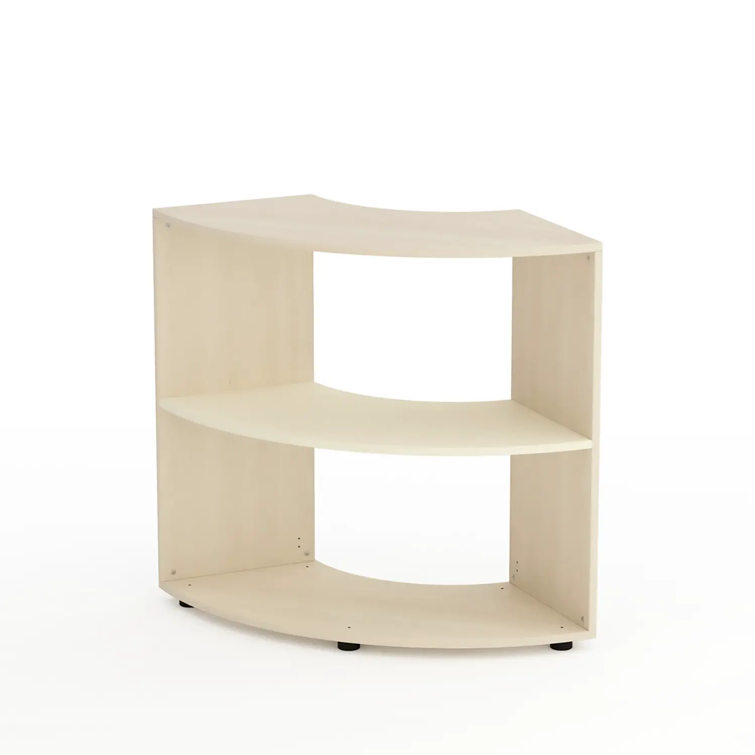 Mobile Scuola Kubò Betulla Curvo Angolare H 90 cm. Ripiani Magnolia - Conforme CAM - Arredo Nido e Infanzia
