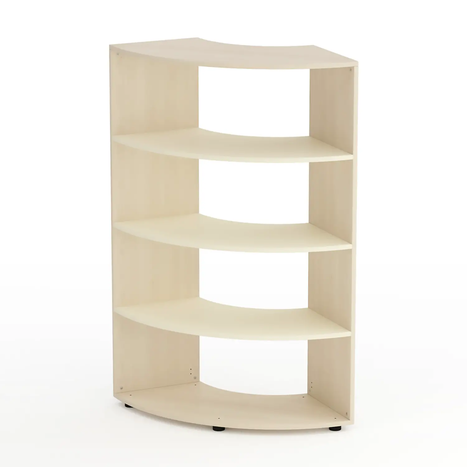 Mobile Scuola Kubò Betulla Curvo Angolare H 150 cm. Ripiani Magnolia - Conforme CAM - Arredo Nido e Infanzia