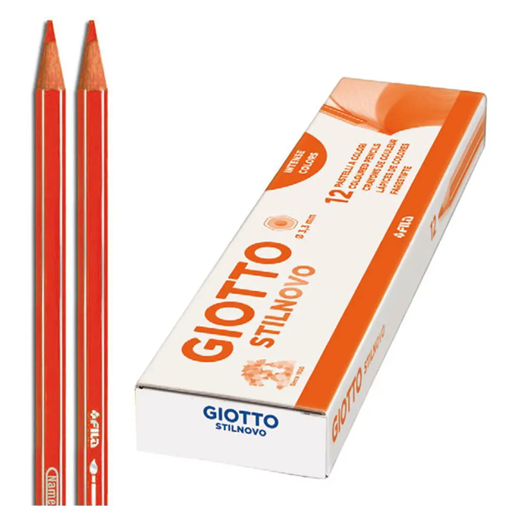 Pastelli a Matita Giotto Stilnovo – 12 Pezzi • Rosso - Pastelli