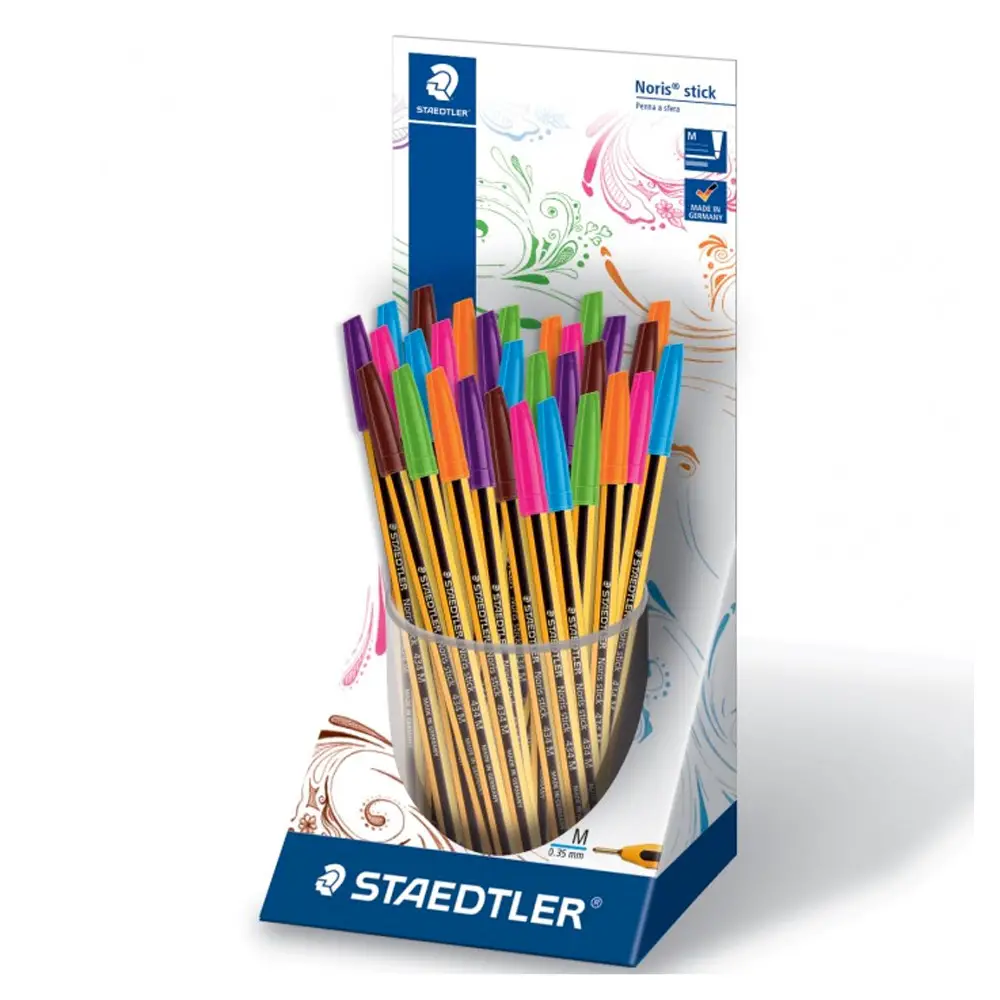 Penne Noris Stick 434 M 6 Colori Assortiti 30 Pezzi - penne pennarelli ufficio