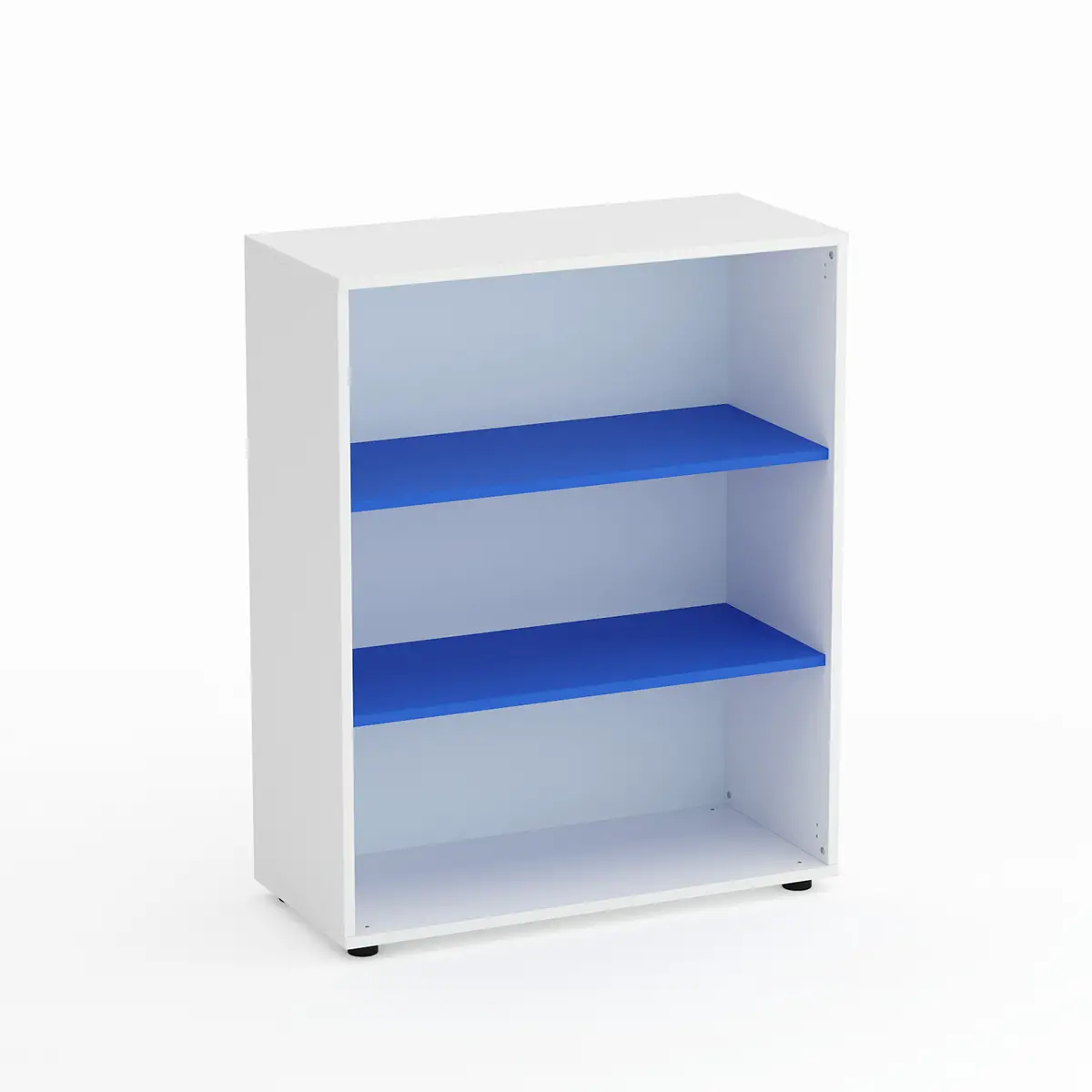 Mobile Scuola Kubò Bianco a Giorno H 110 cm. Ripiani Azzurro - Conforme CAM - Arredo scuola dell'obbligo