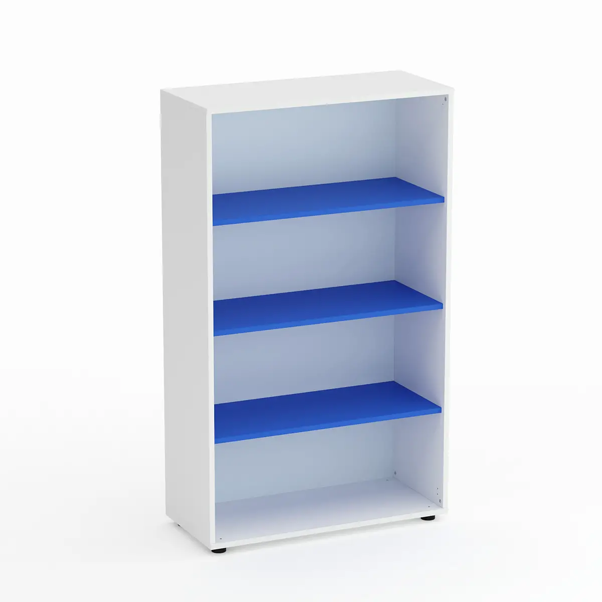 Mobile Scuola Kubò Bianco a Giorno H 150 cm. Ripiani Azzurro - Conforme CAM - Arredo scuola dell'obbligo