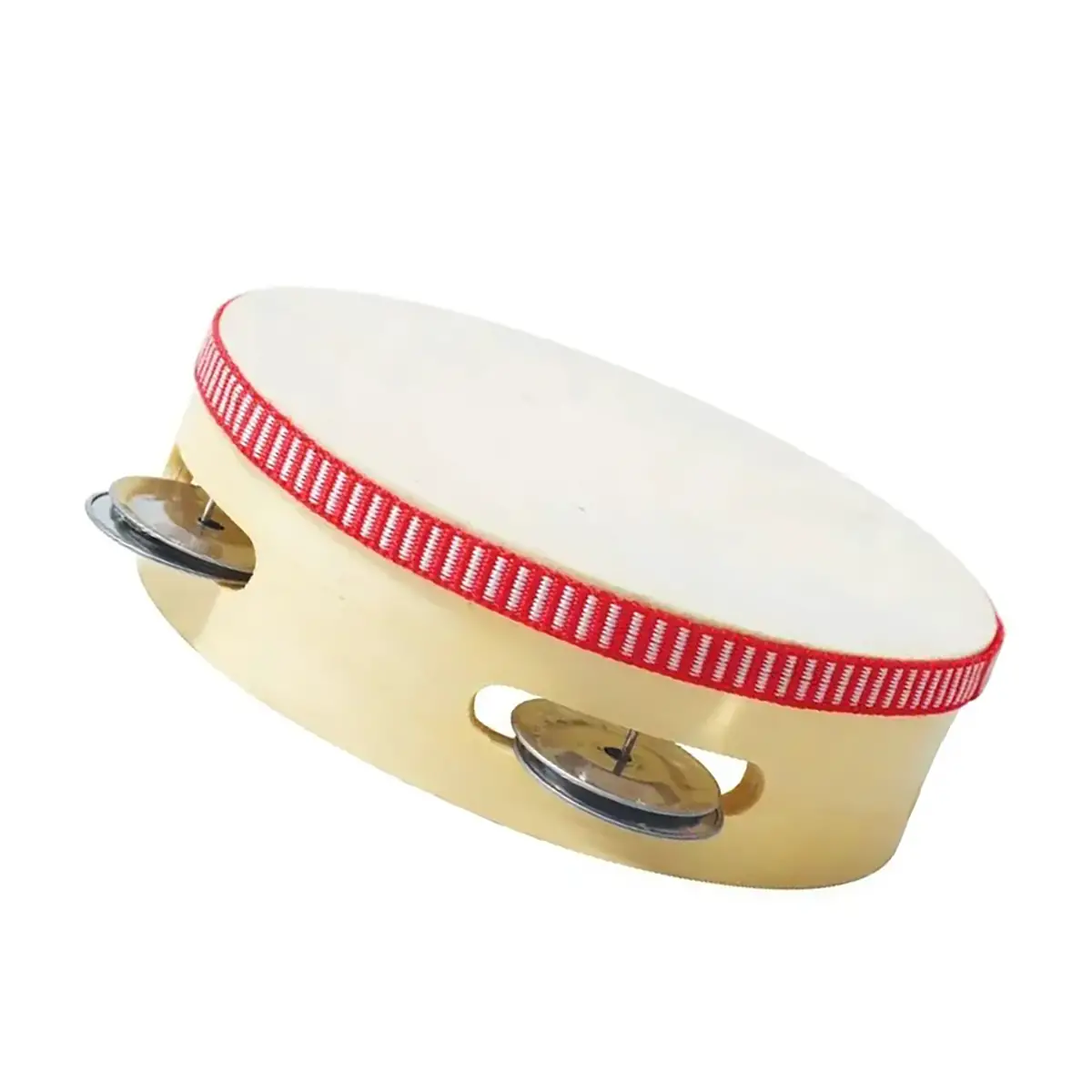 Tamburello Effetto Pelle con Piattelli cm. 21 - Educazione musicale