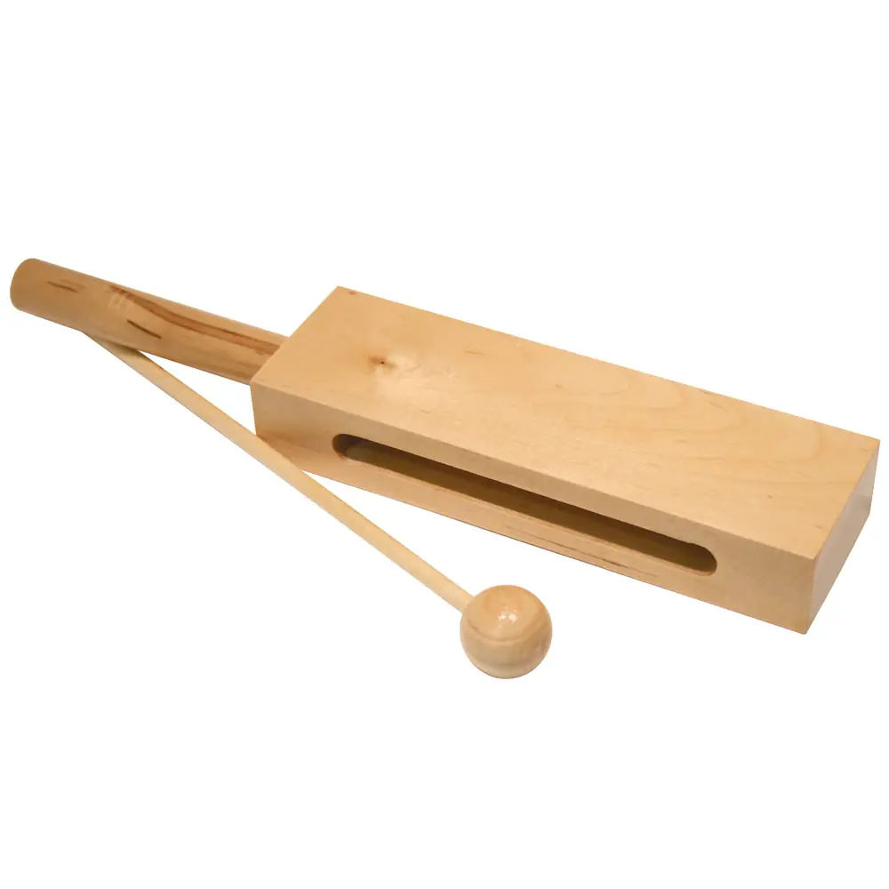 Wood Block in Legno 200 mm - Blocco Sonoro con 3 Toni - Educazione musicale