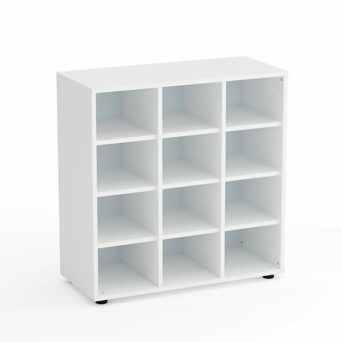 Mobile Scuola Kubò Bianco 12 Caselle H 90 cm. Ripiani Bianco - Conforme CAM - Arredo scuola dell'obbligo